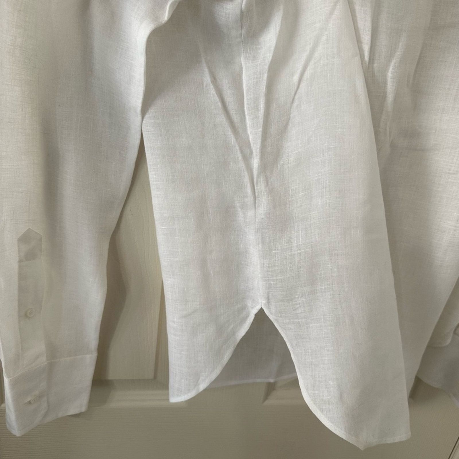 Dolce & Gabbana auth White Linen Popover Shirt size 39 - 15.5 3/4 Gold fit Size US M / EU 48-50 / 2 - 11 Thumbnail