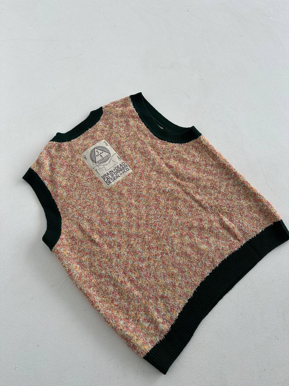 Brain Dead Teddy Fur Striped Vest - Brown Multi Size US L / EU 52-54 / 3 - 3 Thumbnail