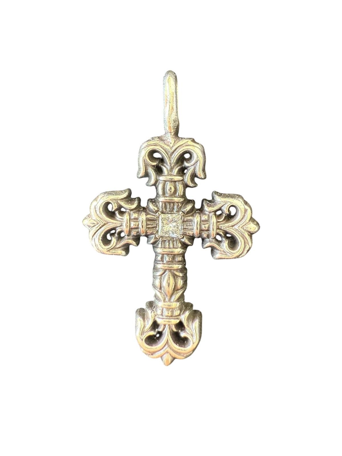 Chrome Hearts Chrome Hearts Silver Diamond Tiny Filigree Cross Charm Size ONE SIZE - 6 Thumbnail