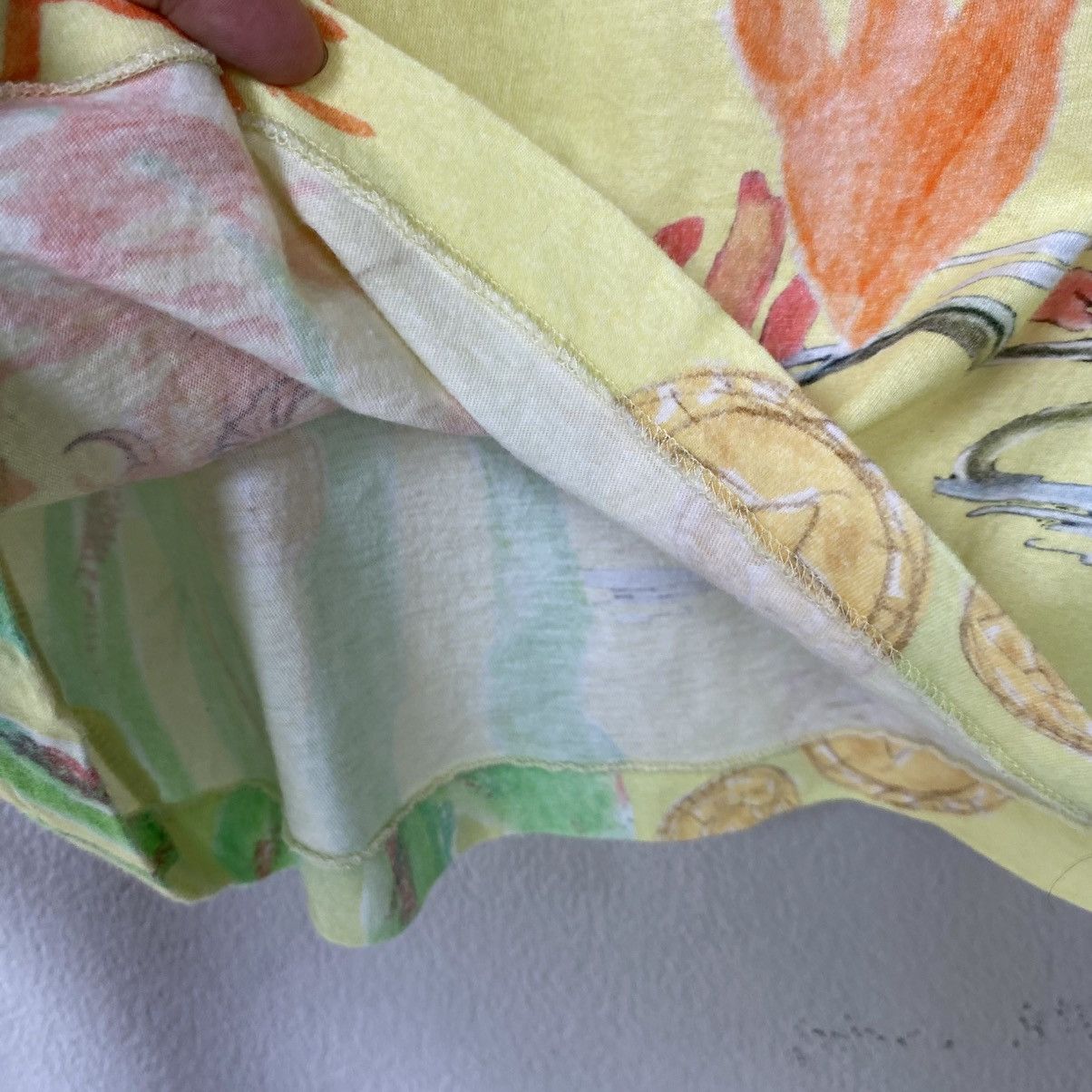 Tsumori Chisato TSUMORI CHISATO Yellow Ocean Print Short Sleeve Blouse Size XS / US 0-2 / IT 36-38 - 7 Thumbnail
