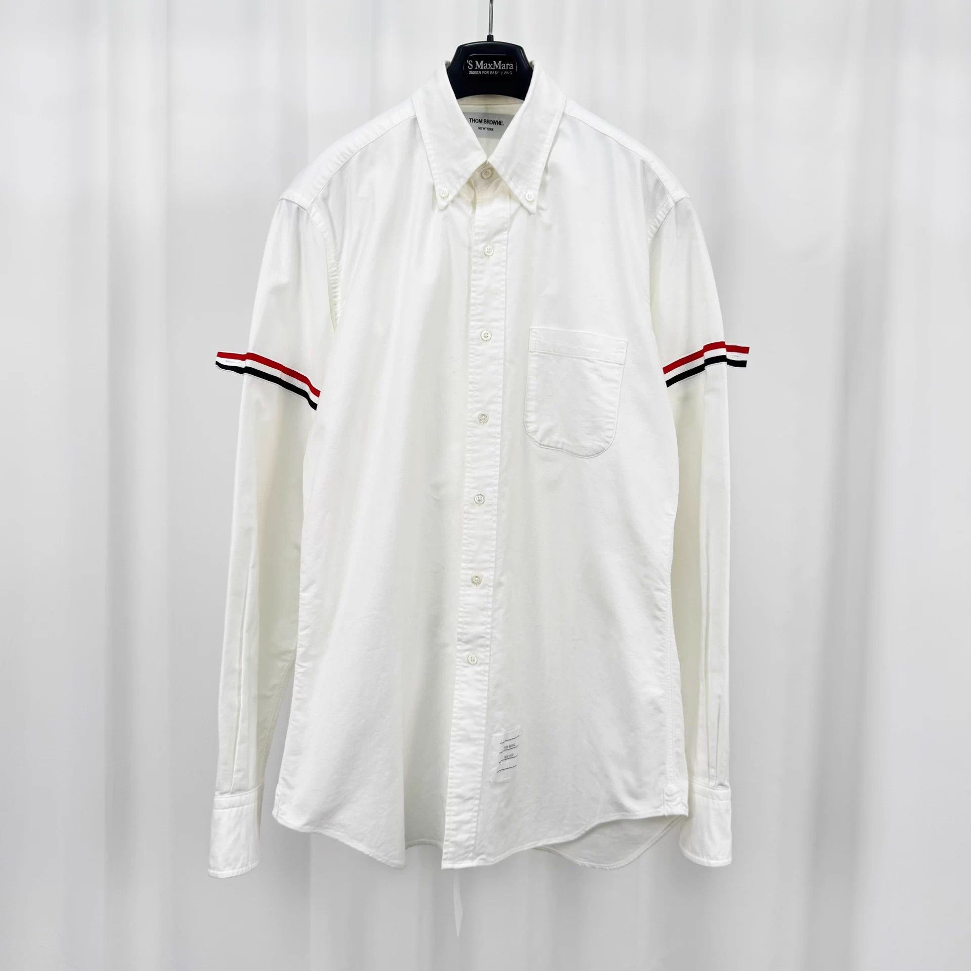 Thom Browne TB logo patch striped Oxford shirt US4 98 New Size US XL / EU 56 / 4 - 1 Thumbnail