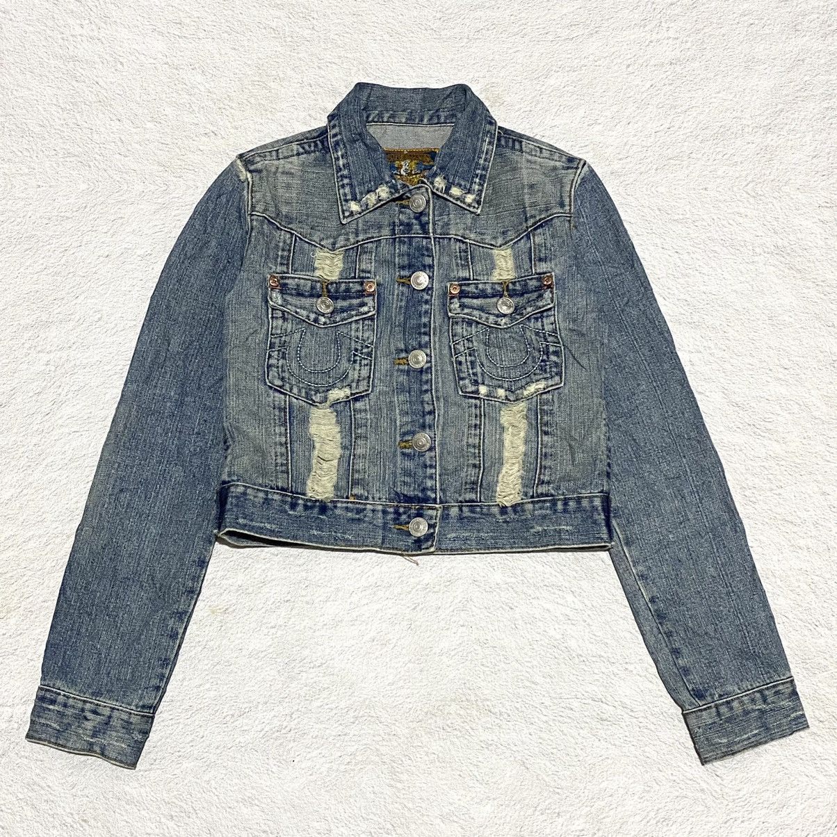 True Religion 🔥SALE🔥 True Religion Denim Jacket Size M / US 6-8 / IT 42-44 - 1 Thumbnail
