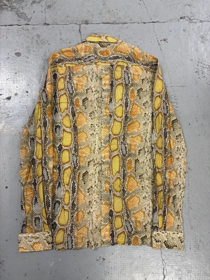 John Galliano SS2012 John Galliano Yellow Python Snake Print Silk Shirt Size US S / EU 44-46 / 1 - 6 Thumbnail