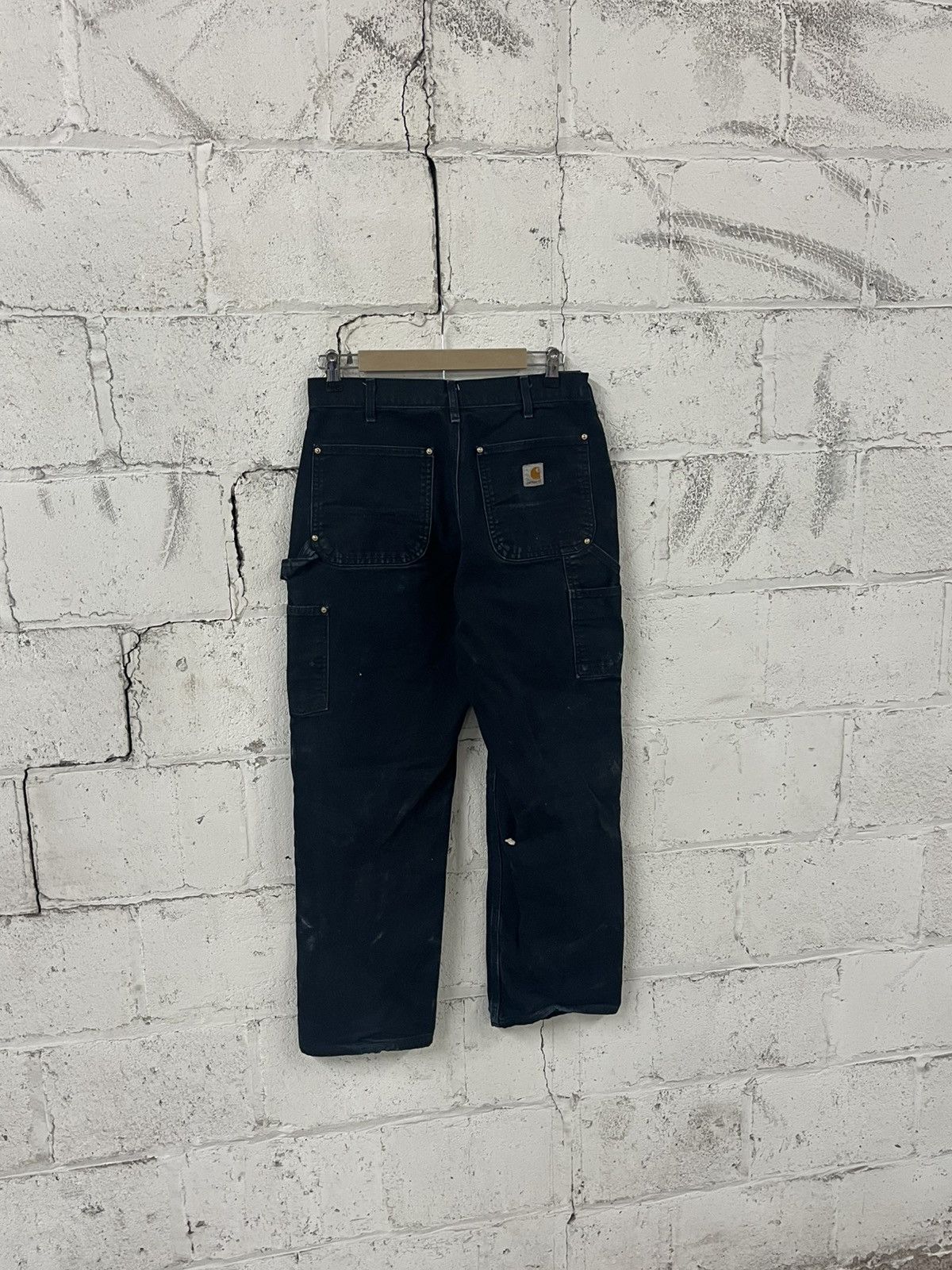 Carhartt Carhartt double knees thrashed and faded black rare skater Size US 30 / EU 46 - 7 Thumbnail