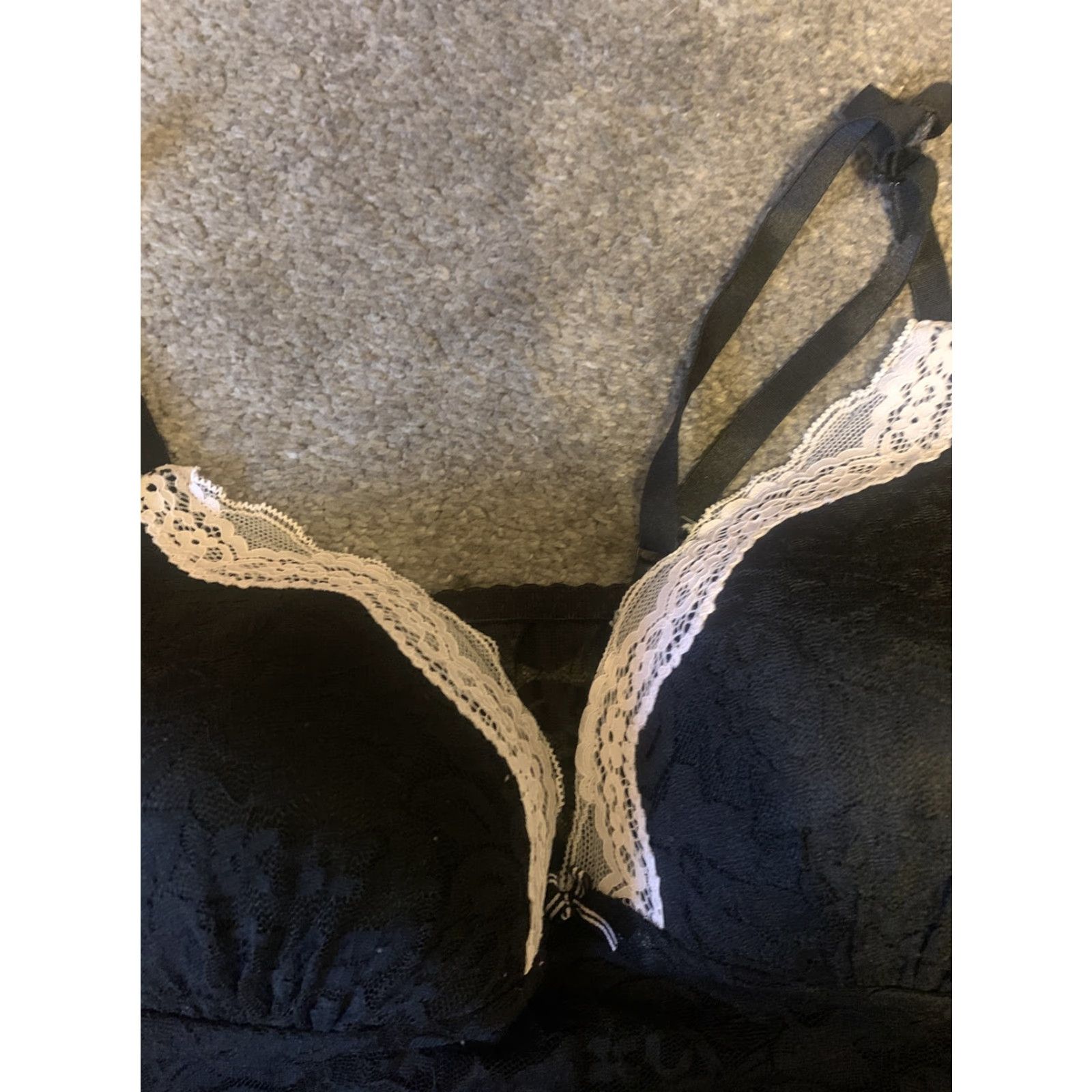 Vintage Gilligan & O'Malley Nightie Slip Chemise Black Lace Size Large Women Size ONE SIZE - 3 Thumbnail
