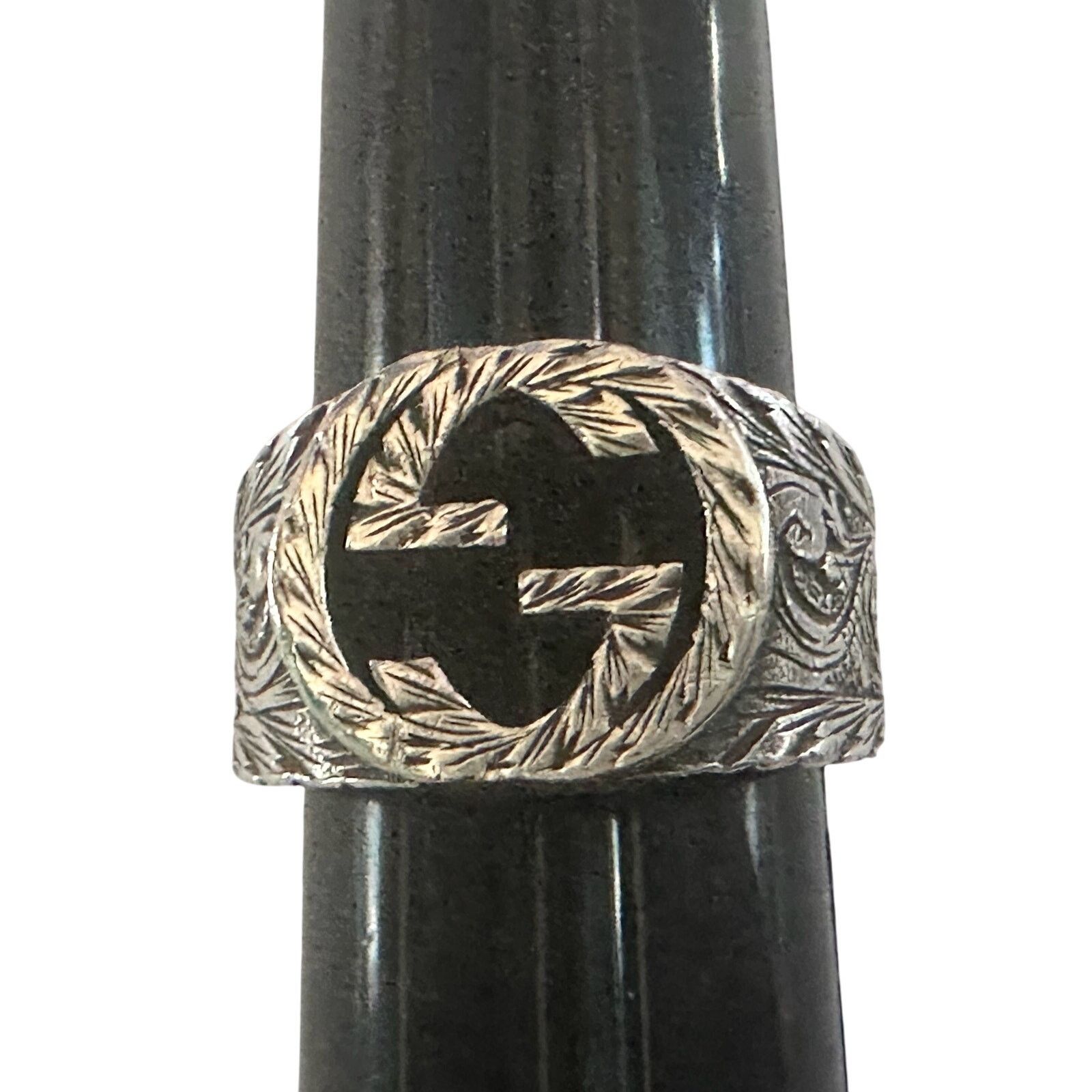 Gucci Gucci Interlocking G Arabesque Ring Sterling Silver Size ONE SIZE - 16 Thumbnail