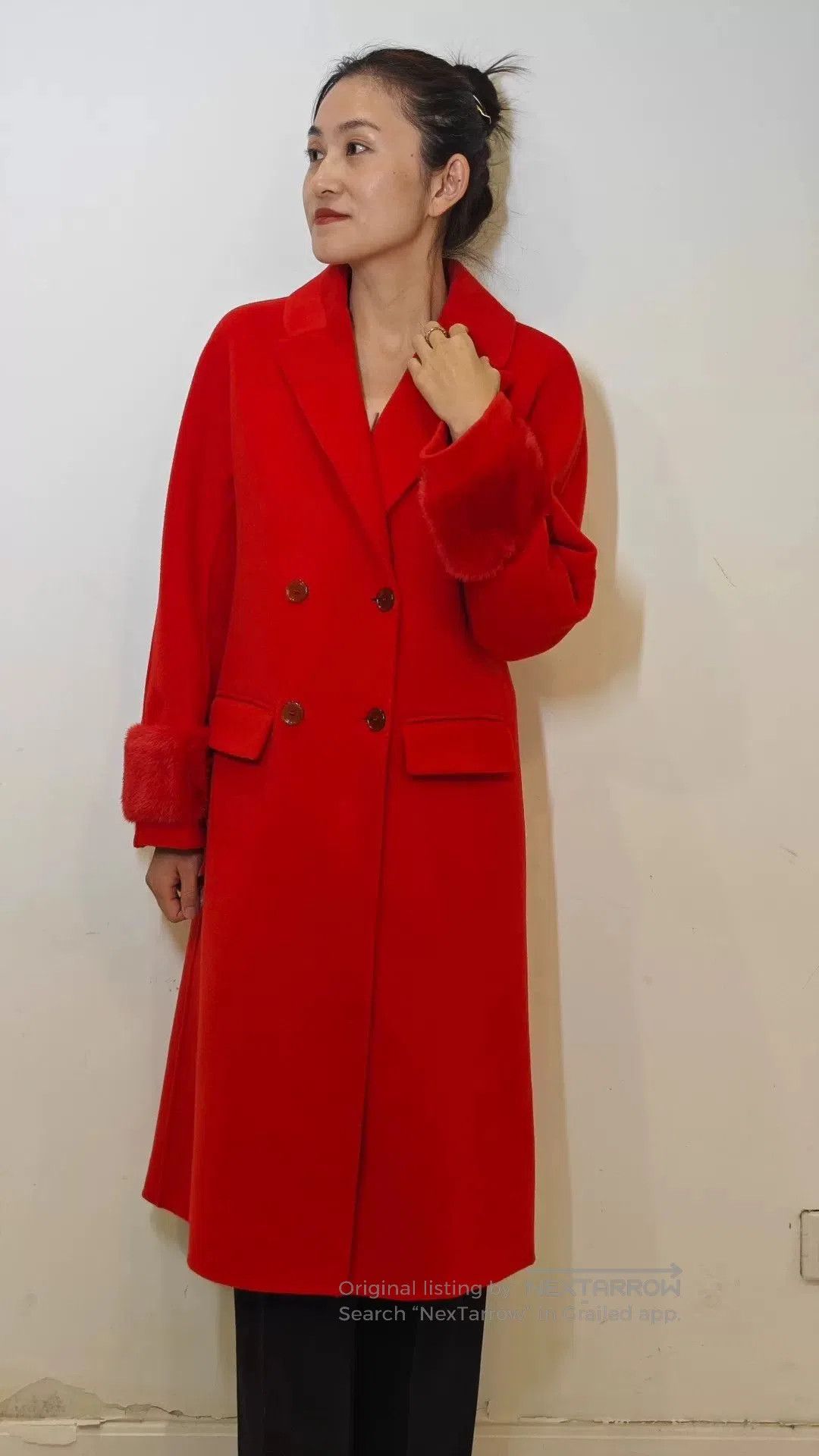 Ermanno Scervino Ermanno Scervino Red Wool Coat. Size M / US 6-8 / IT 42-44 - 1 Thumbnail