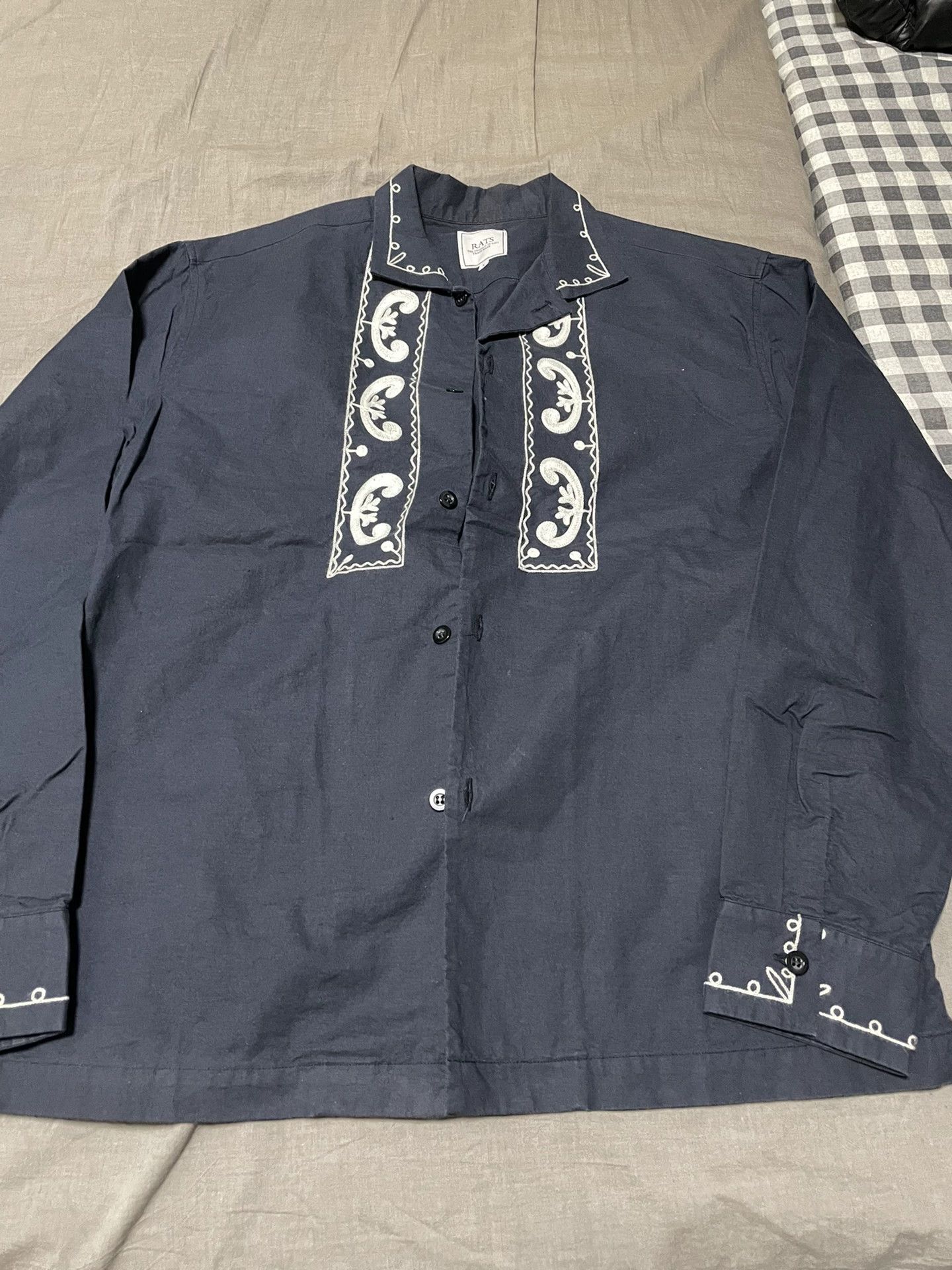 RATS JAPAN Vintage Dark Blue Rats Shirt Size US L / EU 52-54 / 3 - 1 Thumbnail