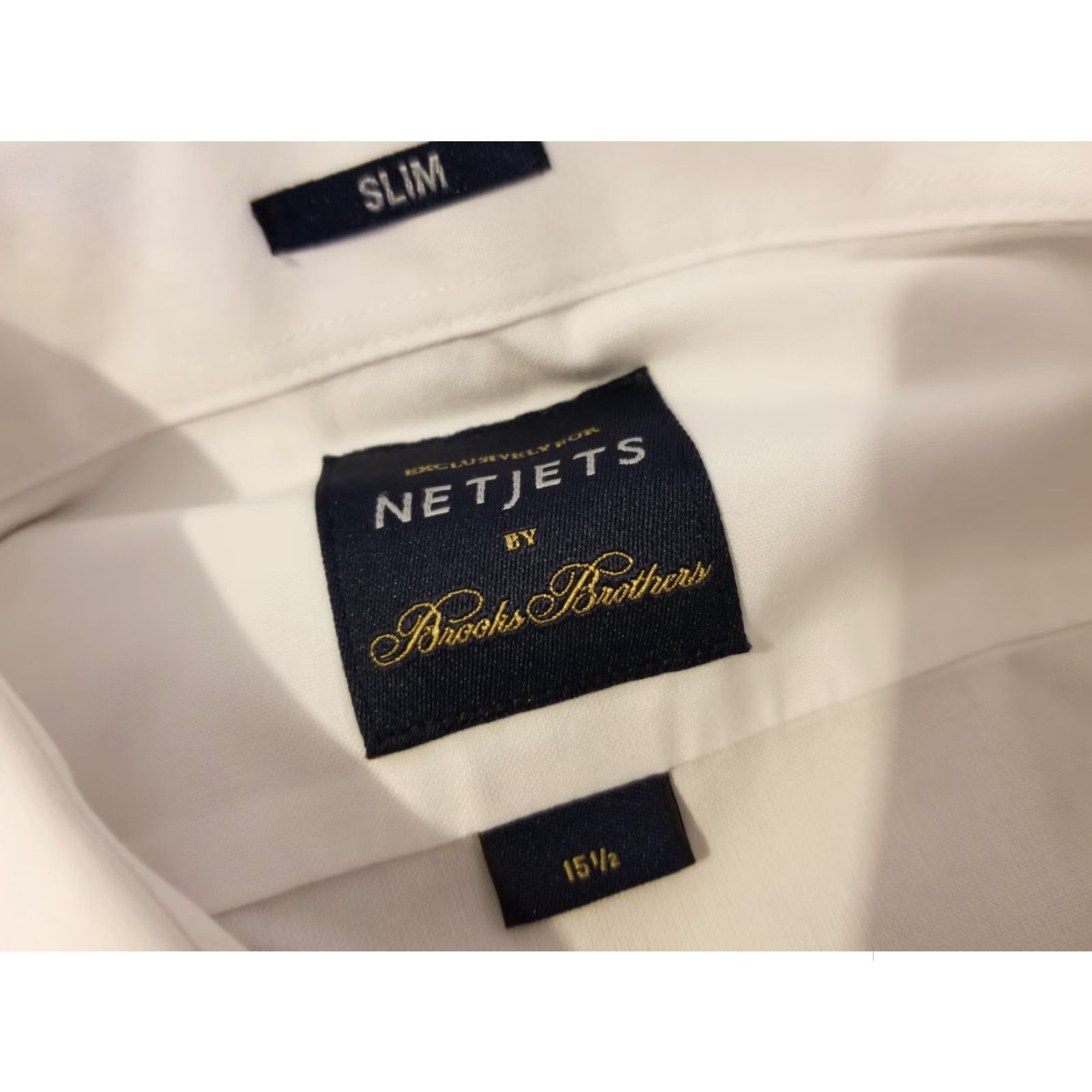 Brooks Brothers VINTAGE Brooks Brothers NetJets Dress Shirt Mens Short Sleeve 15.5 White Button Shirt Size 42R - 5 Thumbnail