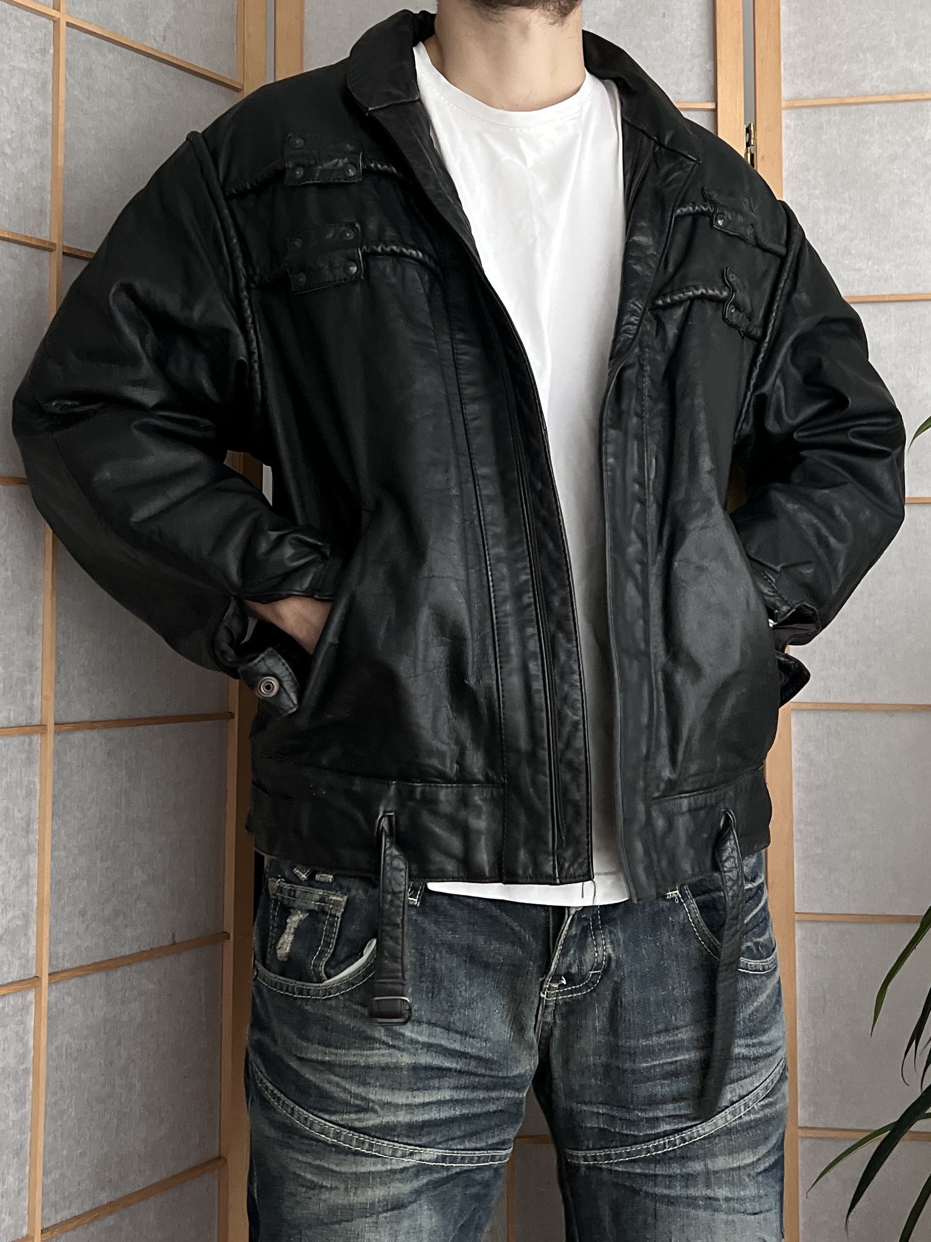 Hysteric Glamour Archive Schott Avirex type leather bomber jacket boxy baggy Size US M / EU 48-50 / 2 - 8 Thumbnail