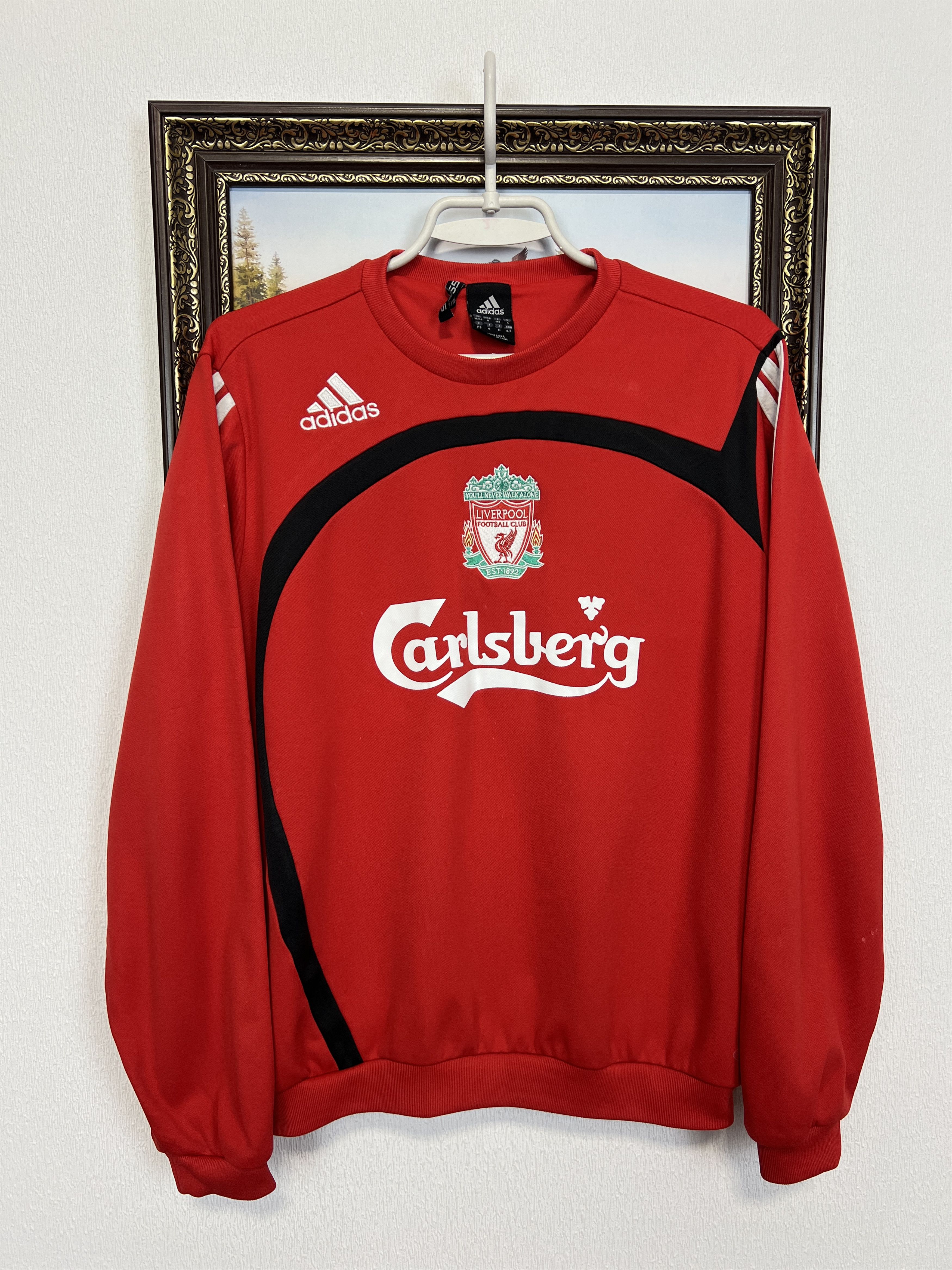 Adidas Liverpool Football Sweatshirt Soccer Track Top Jacket Size US S / EU 44-46 / 1 - 1 Thumbnail