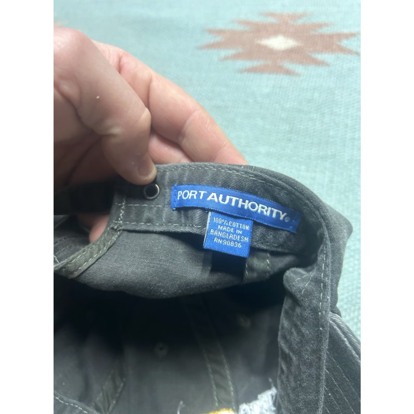 Port Authority Port Authority The Andersons strapback hat cap faded black cotton adjustable Men Baseball Cap Size ONE SIZE - 7 Thumbnail