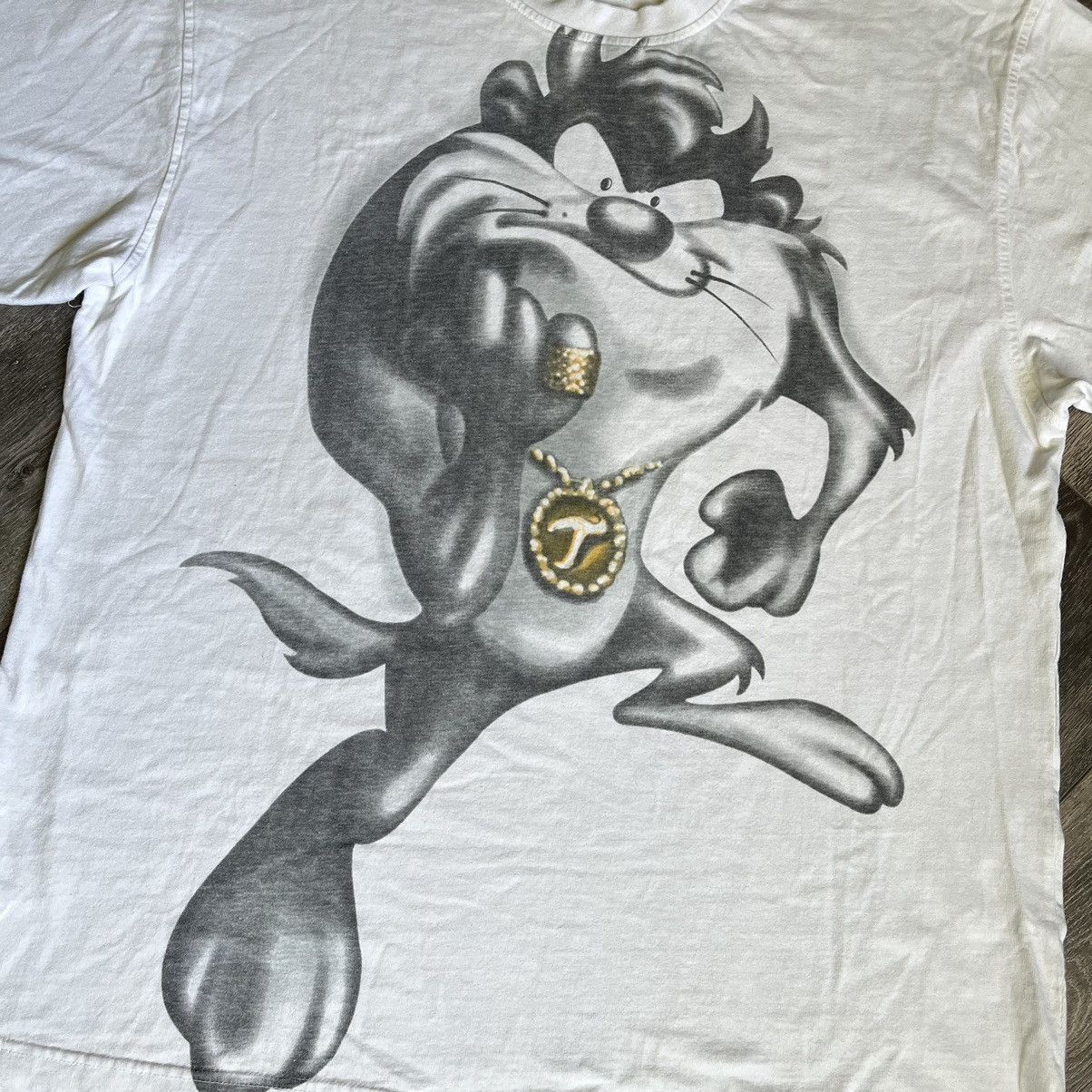 Warner Bros Vintage Lot29 Looney Tunes Tasmanian Devil Big Logo Rap Tee Size US XXL / EU 58 / 5 - 3 Thumbnail