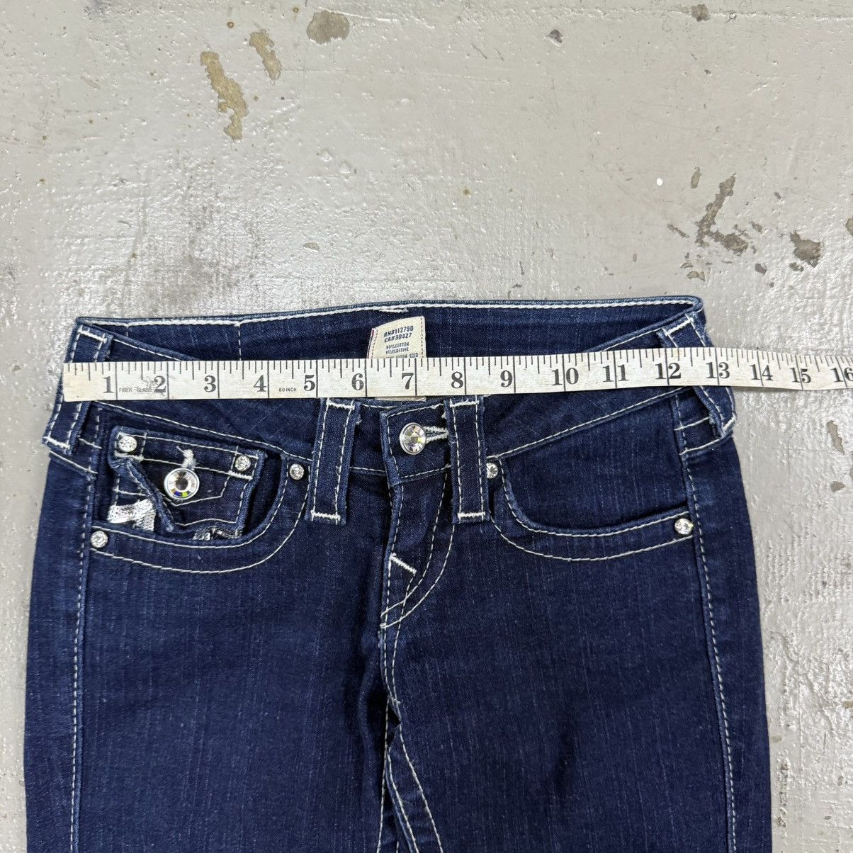 True Religion 2000s True Religion Low Rise Glitter Jeans Size 26" / US 2 / IT 38 - 6 Thumbnail