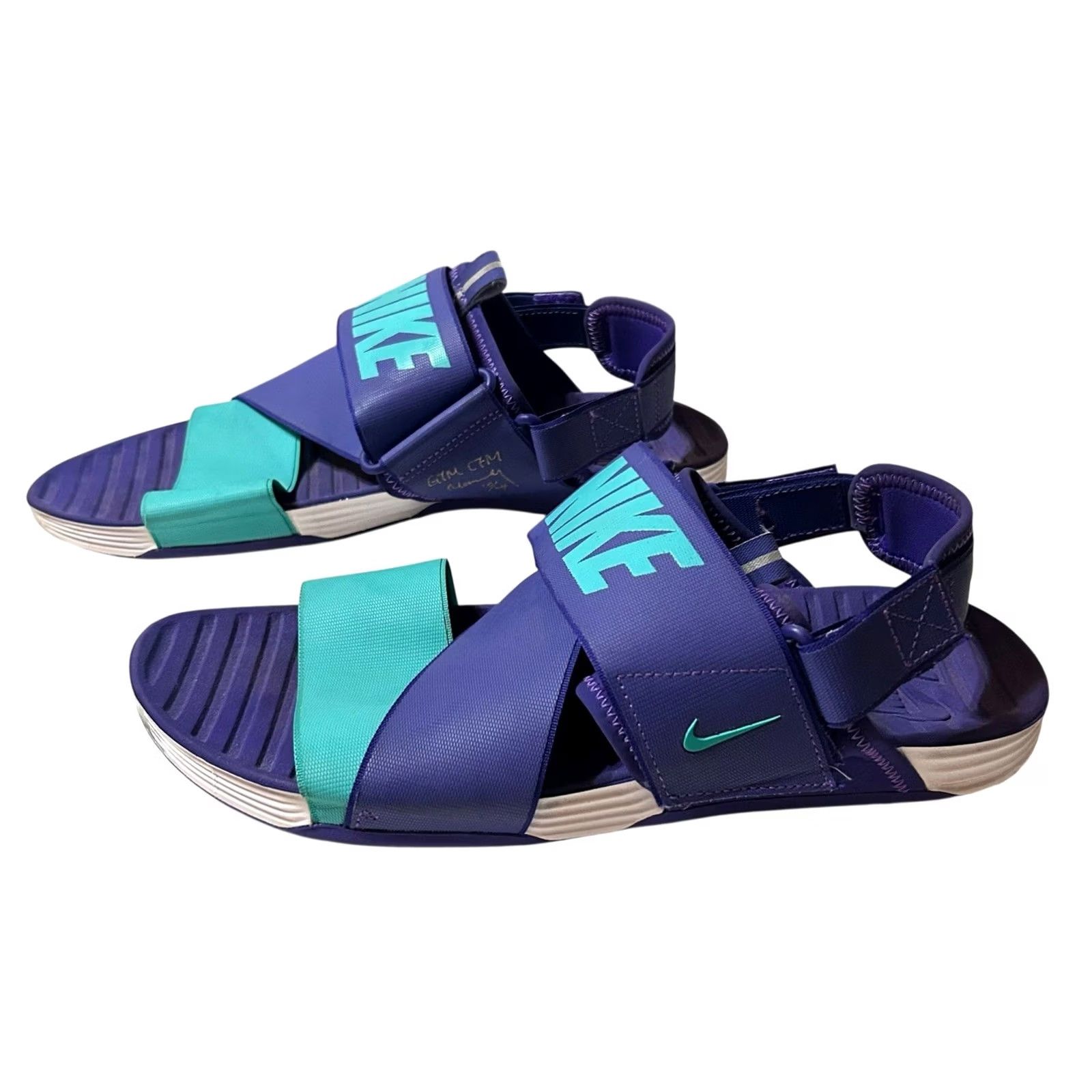 Nike Nike ACG Air Deschutz Sandals Women's 9 Purple & Teal Nylon Rubber Neoprene Hook & Loop Slip-On Casual Outdoor Sports Size US 9 / IT 39 - 7 Thumbnail