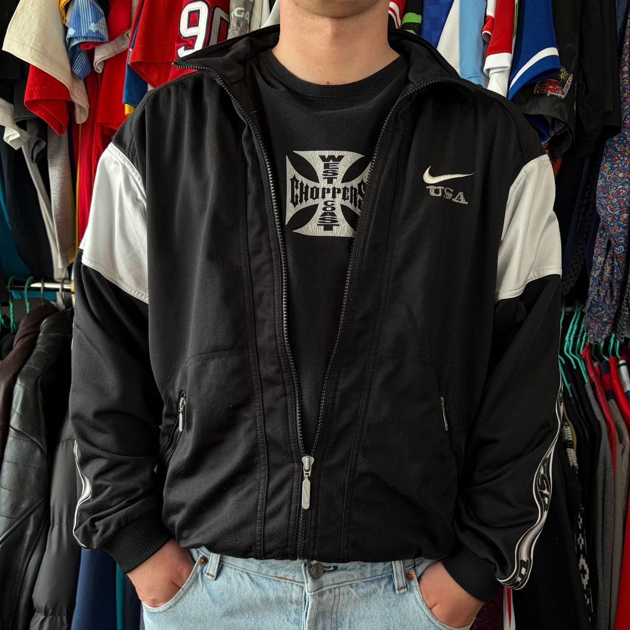 Nike Vintage 90s Nike USA Track Jacket Activewear Sportswear Size US M / EU 48-50 / 2 - 3 Thumbnail