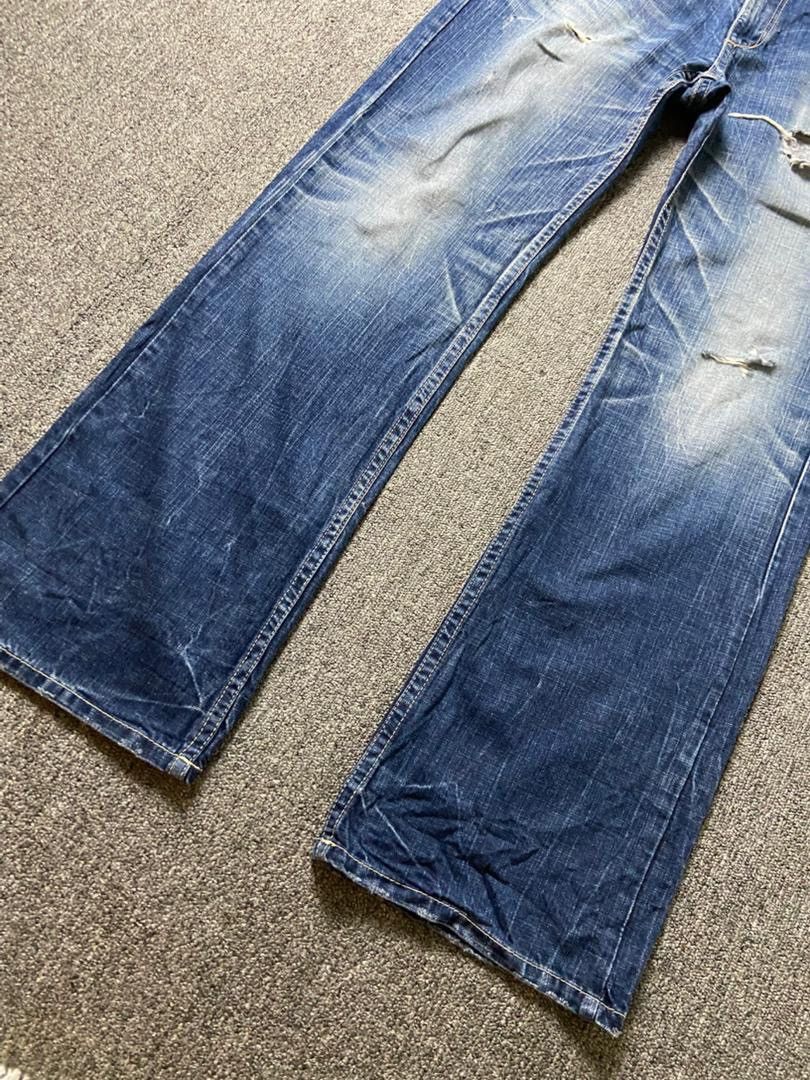 Japanese Brand Vintage Red Pepper Distressed Ripped Jeans Overalls (184) Size US 35 - 14 Thumbnail
