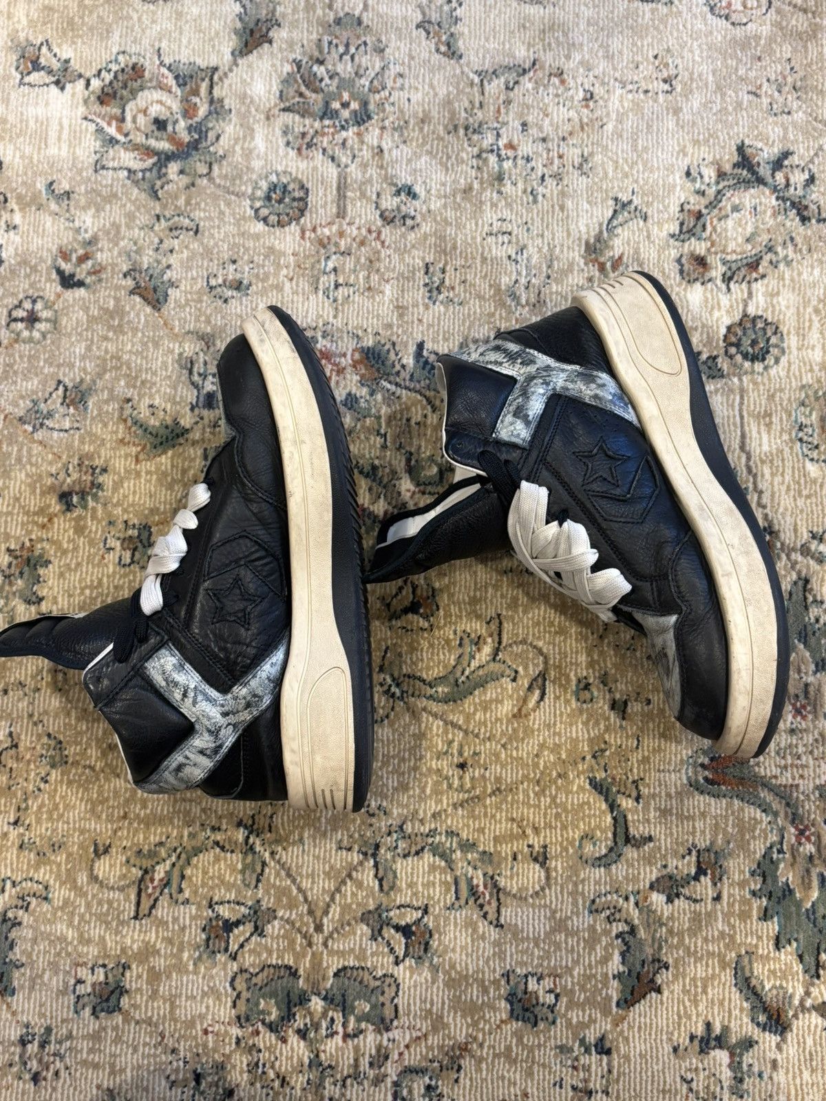 Converse × Rick Owens Drkshdw Painted Rick Owens Turbowpns Size US 12 / EU 45 - 3 Thumbnail