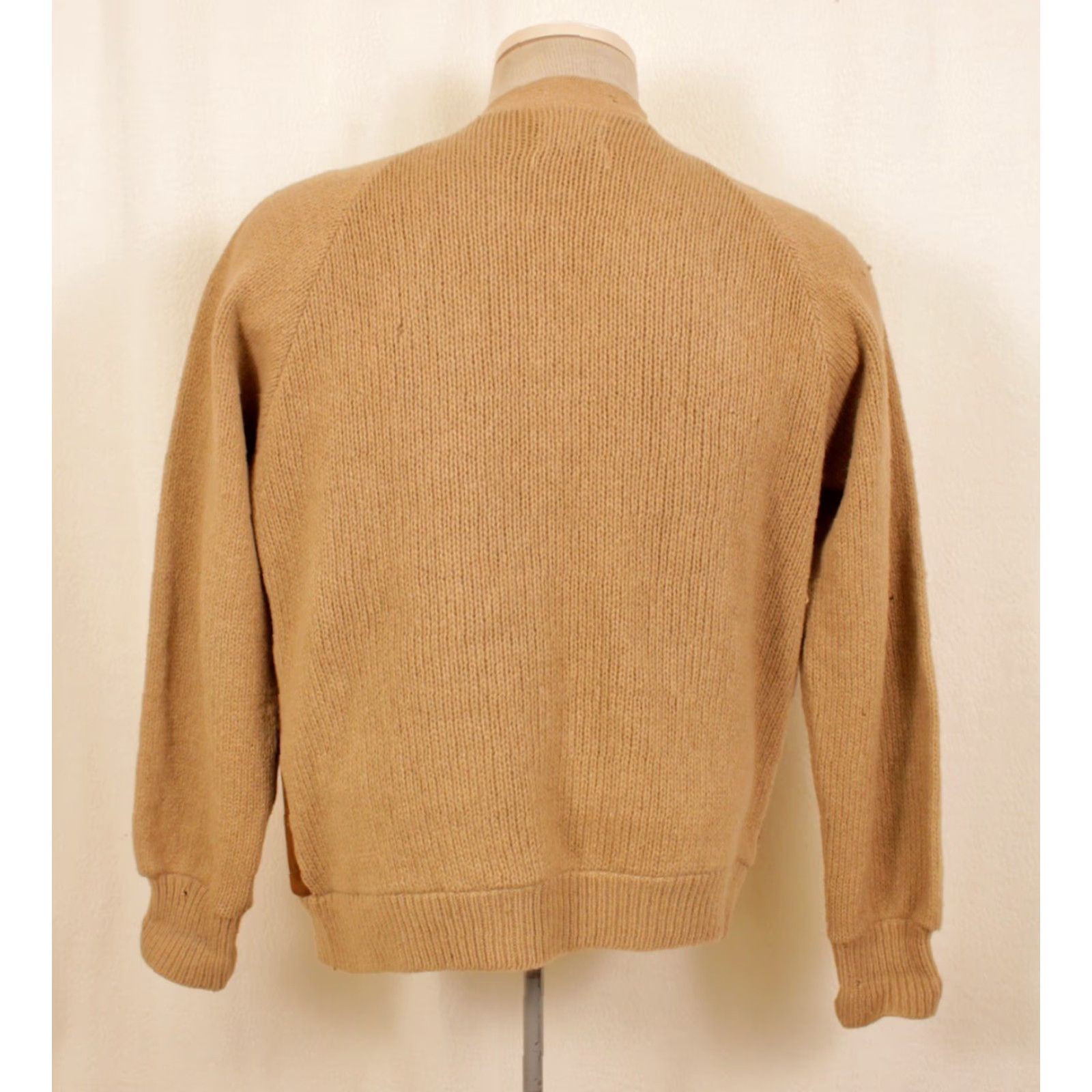 Vintage VINTAGE Roth-shire Wool Cardigan 1960s 50s 60s Orange Beige Sz L Mens Knit Sweater Size US L / EU 52-54 / 3 - 2 Thumbnail