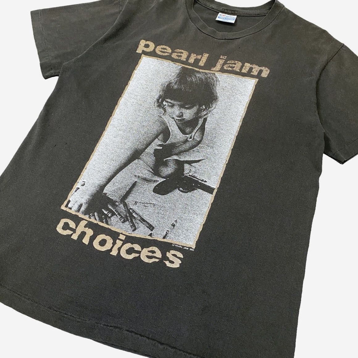 pearl jam choices パールジャム XL Hanes 1992 Pearl Jam Choices tee Large Hanes faded black