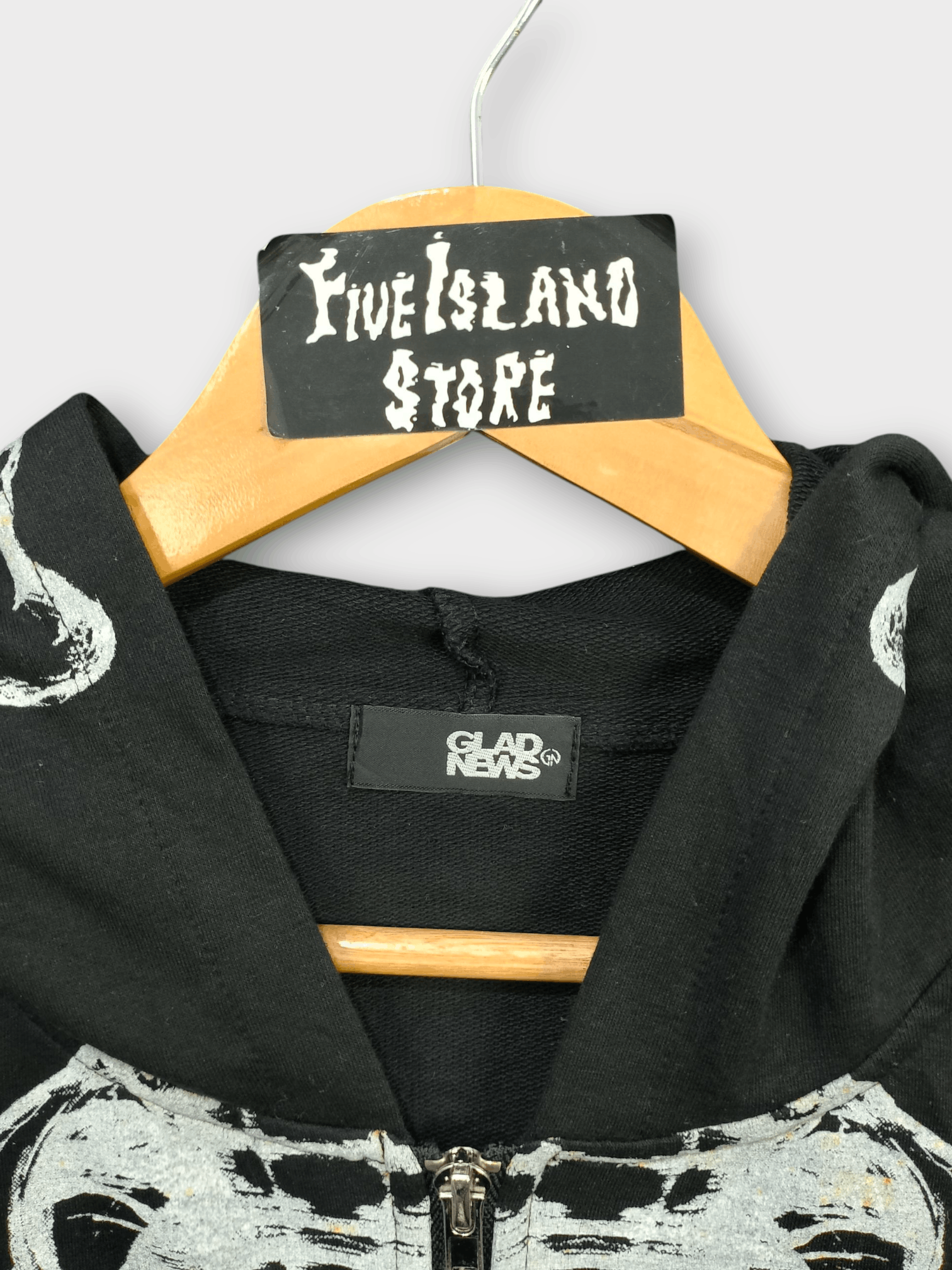 Japanese Brand GLAD NEWS Skeleton Zip Hoodie Harajuku Punk Gothic Y2K Size US M / EU 48-50 / 2 - 4 Thumbnail