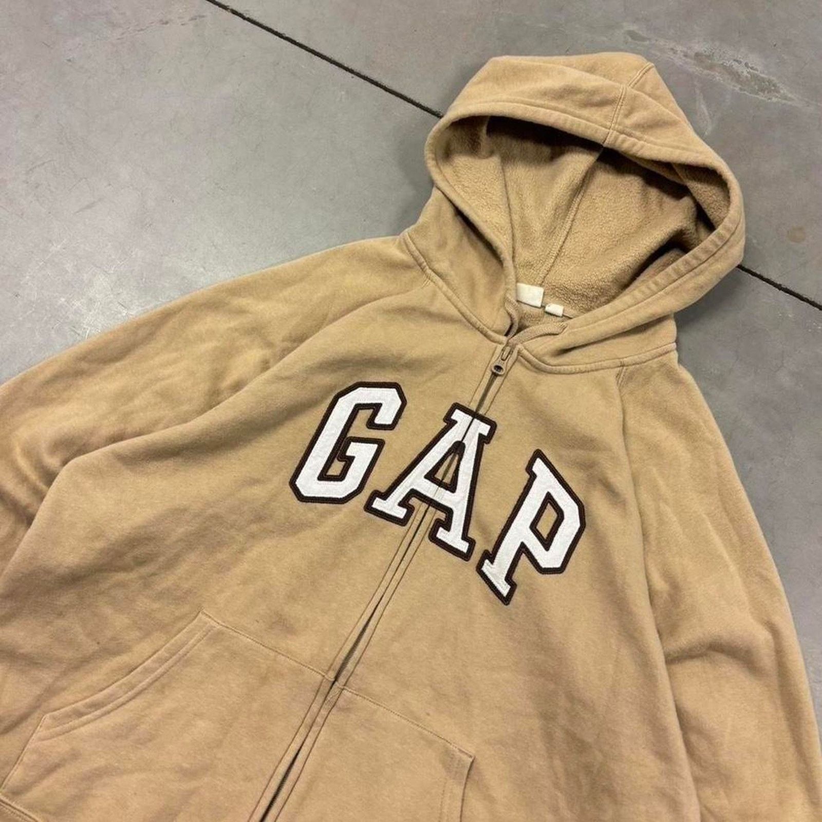 Gap Y2k earthtone gap spellout embroidered zip up jacket Size US L / EU 52-54 / 3 - 2 Thumbnail