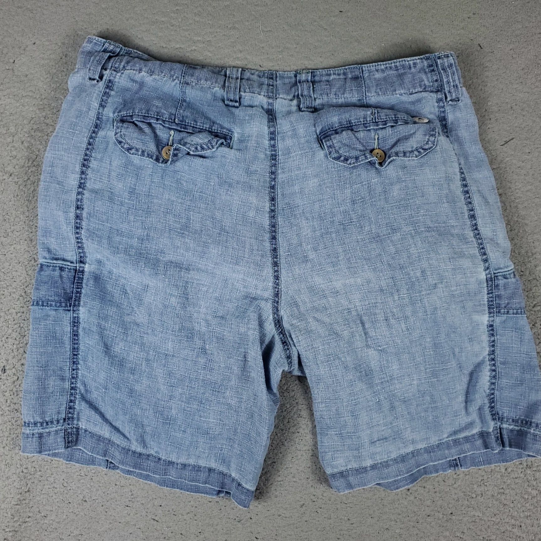 Tommy Bahama VINTAGE Tommy Bahama Cargo Shorts Mens 34 Blue Linen Outdoor Hiking Camping Casual Summer Size US 34 / EU 50 - 6 Thumbnail