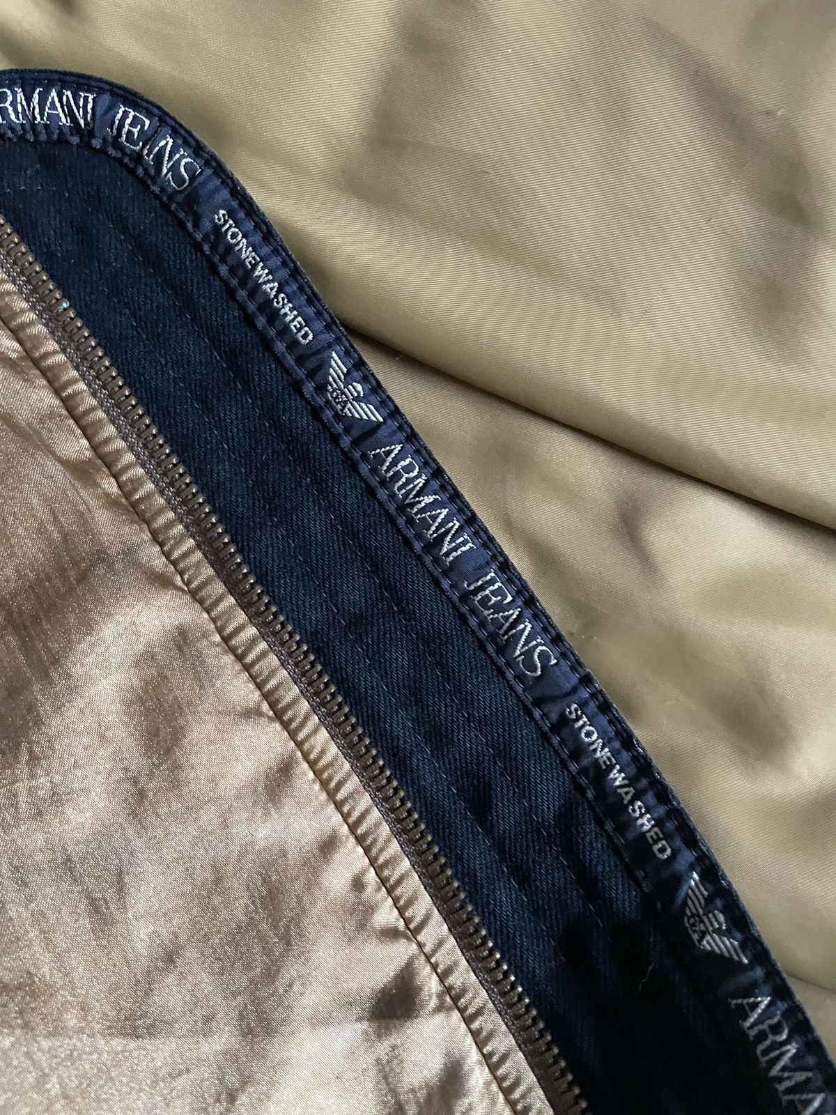 Armani F/W1988 Armani Jeans Stone Washed Bomber Jacket. Size US L / EU 52-54 / 3 - 8 Thumbnail
