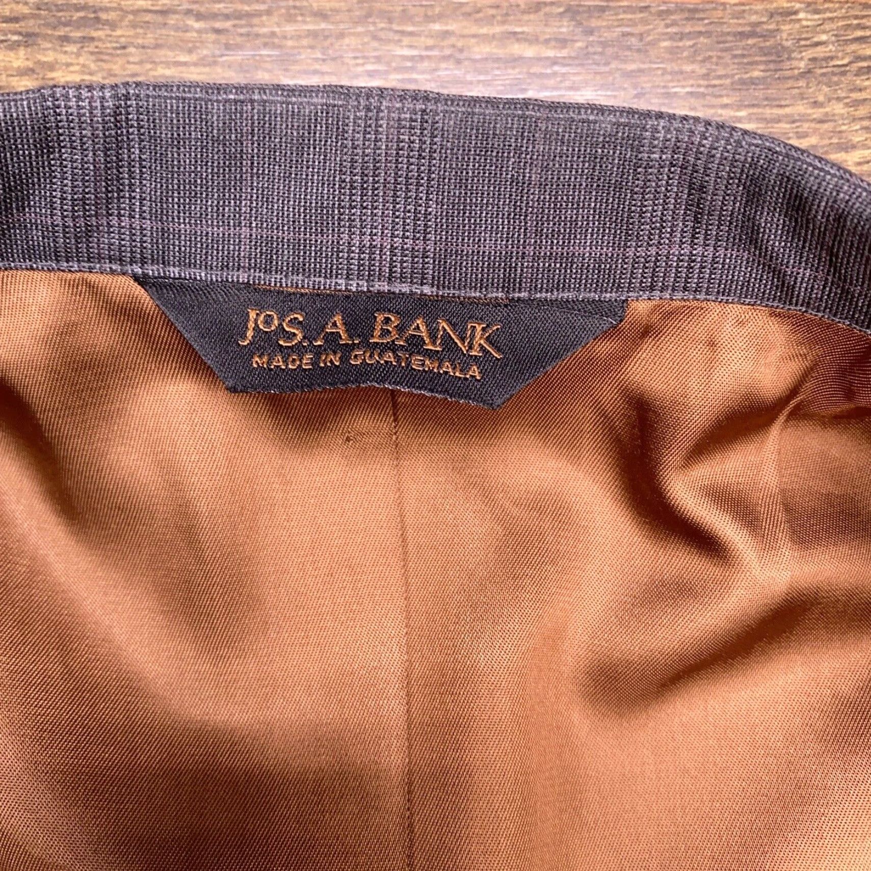 Jos. A. Bank Jos A Bank Slim Fit Blazer 40R Gray Plaid Wool Jacket Blazer Notch Lapel Single-Breasted 2-Button Dry Clean Only Mens Vintage N/A Size 40R - 5 Thumbnail