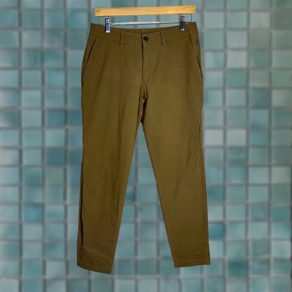 Lululemon Lululemon Mens ABC Pant Slim Fit 31 Dark Khaki Chino Trousers LM5AXAS Size US 31 - 1 Thumbnail