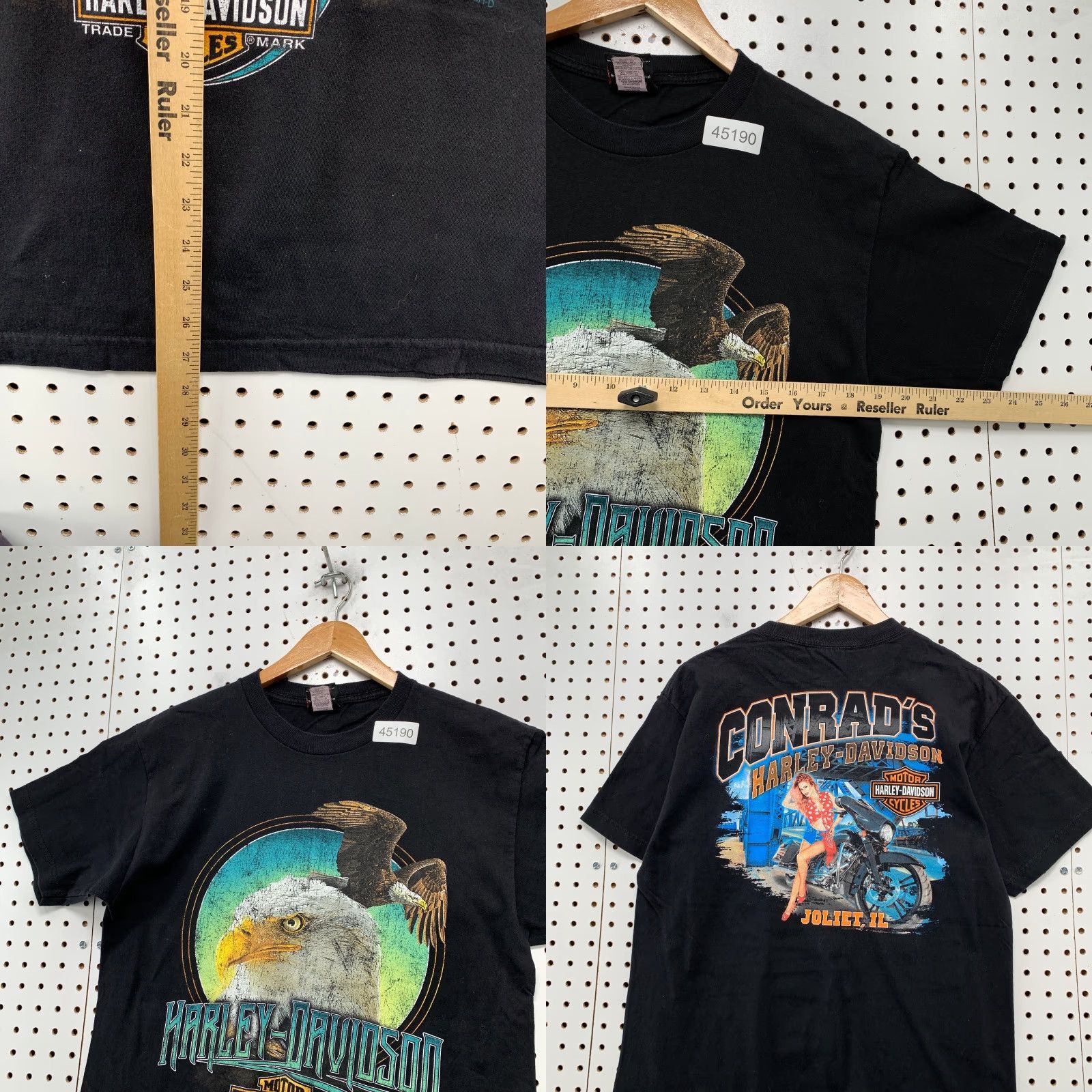 Harley Davidson VINTAGE Harley-Davidson Eagle Shirt Men M Black Graphic Print Crew Neck Short Sleeve T-Shirt United States 2000s Motorcycle Biker Bird 90s Mens Size US M / EU 48-50 / 2 - 8 Thumbnail