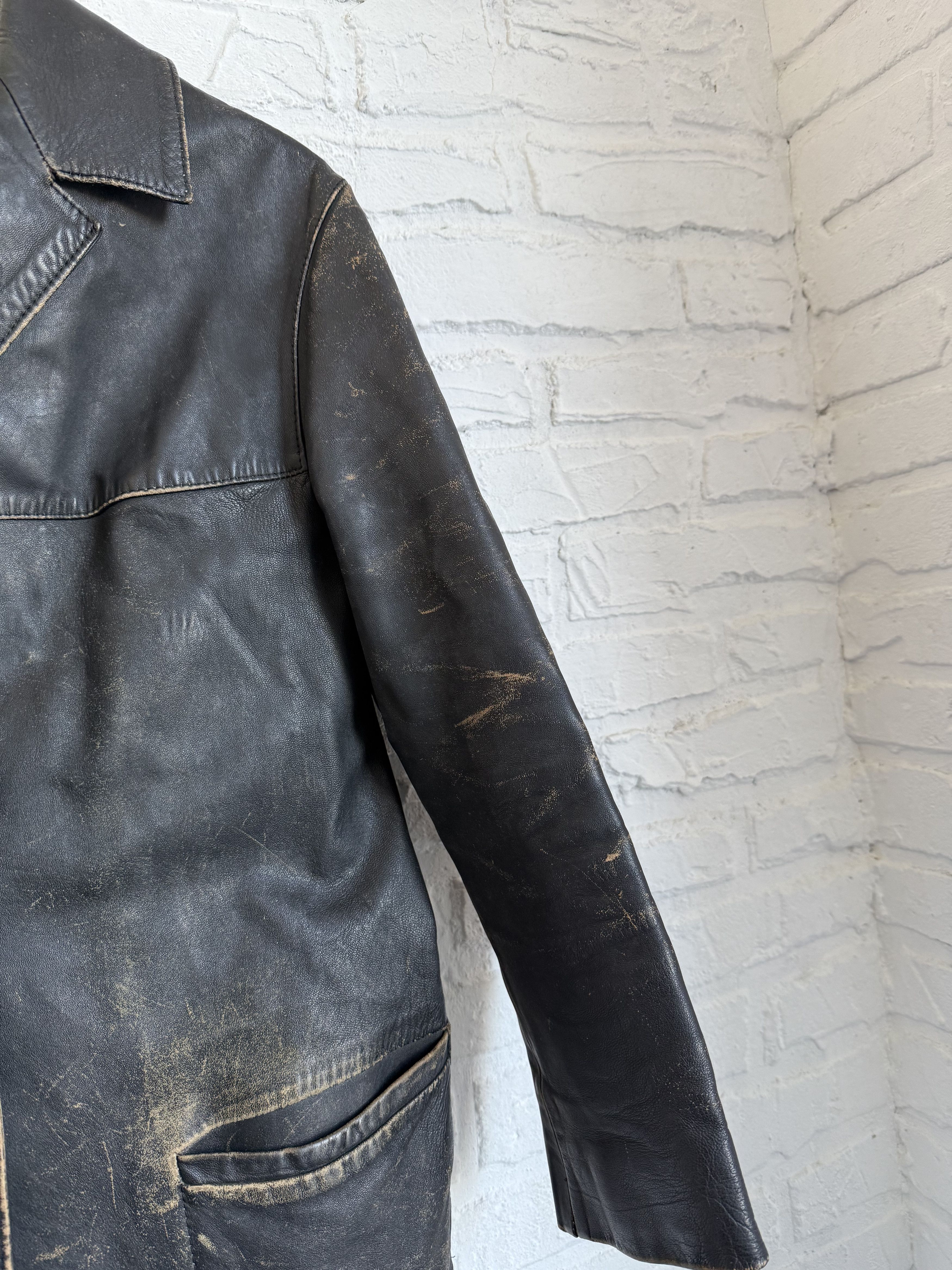 Other Vintage 60s 70s Cabretta Skins Distressed leather jacket Size US S / EU 44-46 / 1 - 13 Thumbnail