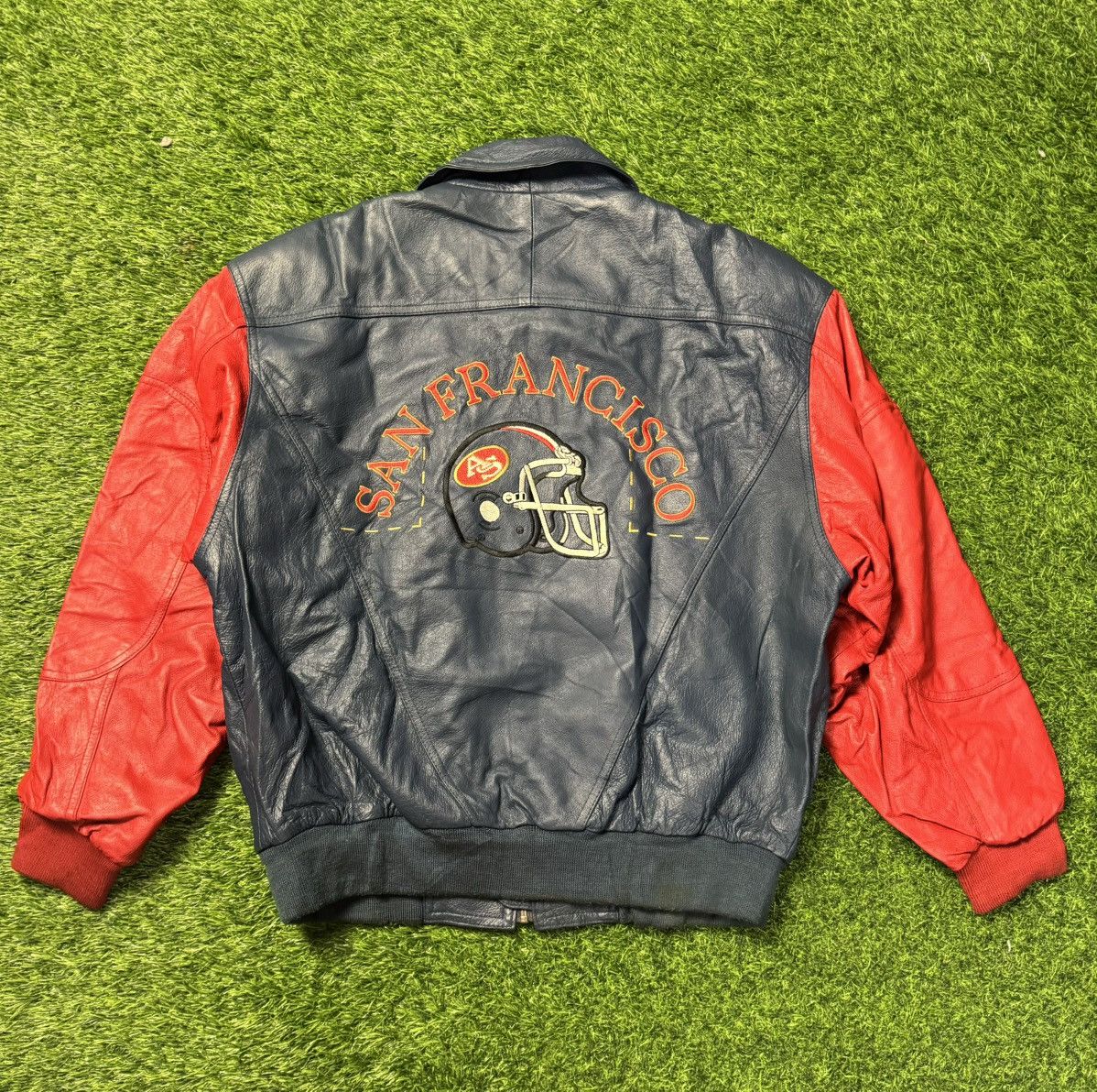 san francisco - football leather jacket