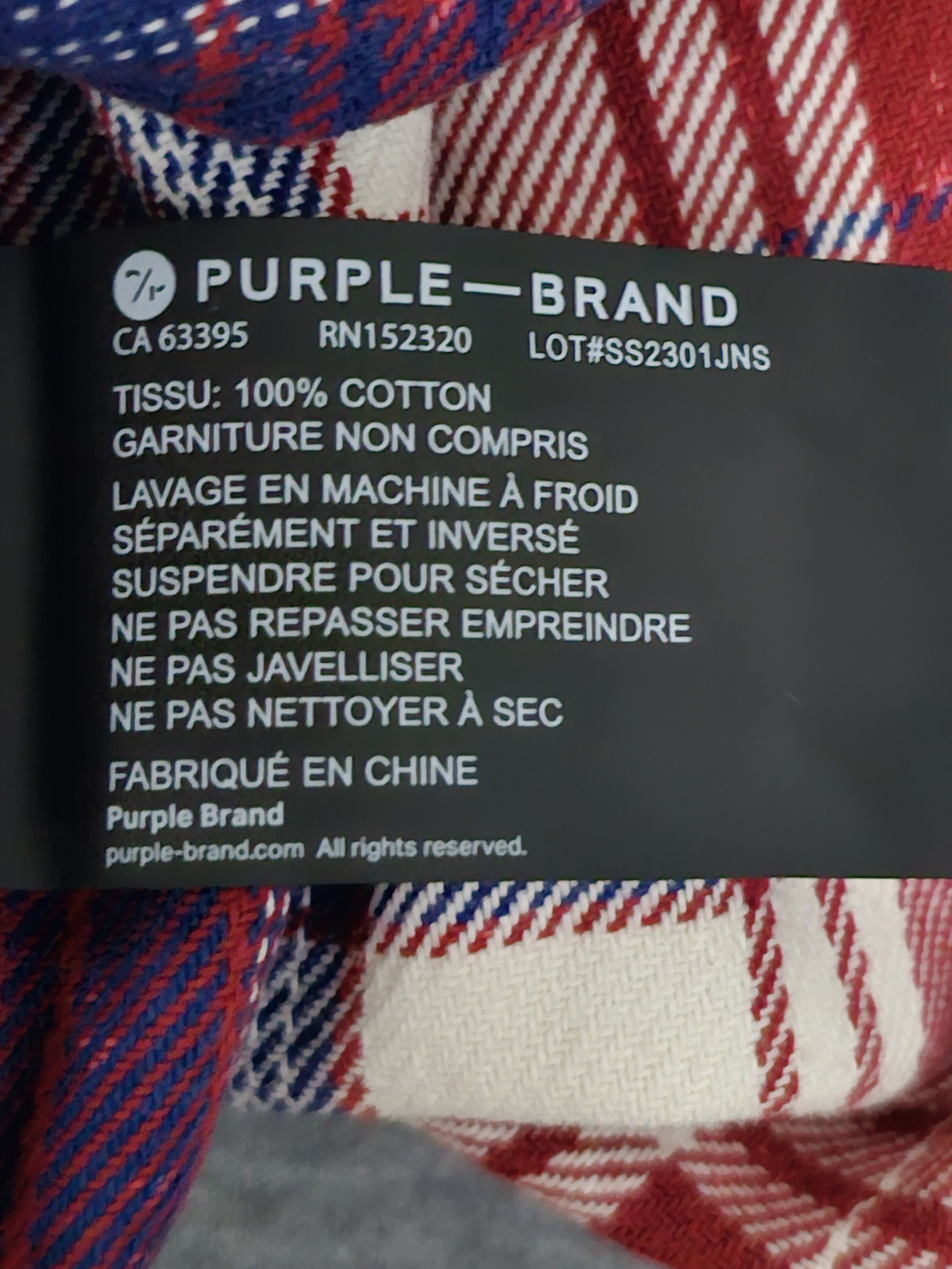 Purple Brand Purple Brand Long Sleeve Logo Flannel Buttondown Shirt Size US M / EU 48-50 / 2 - 13 Thumbnail
