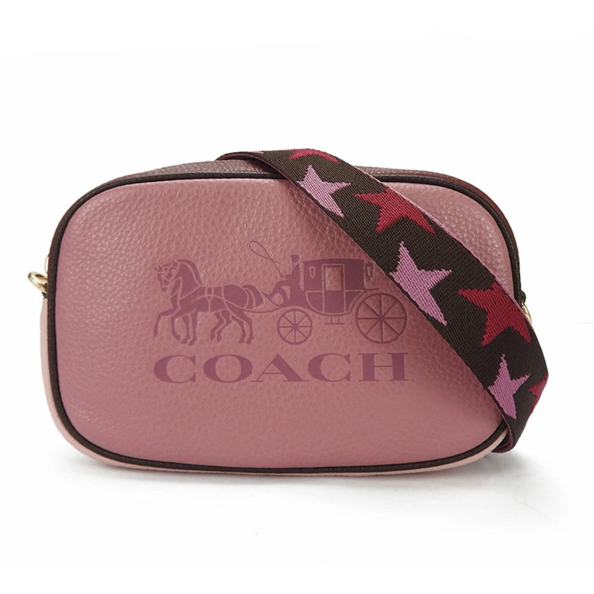 image of Coach Shoulder Bag Body 4162 Star Bordeaux Light Pink Leather Women's Coach Hand Leather Gold