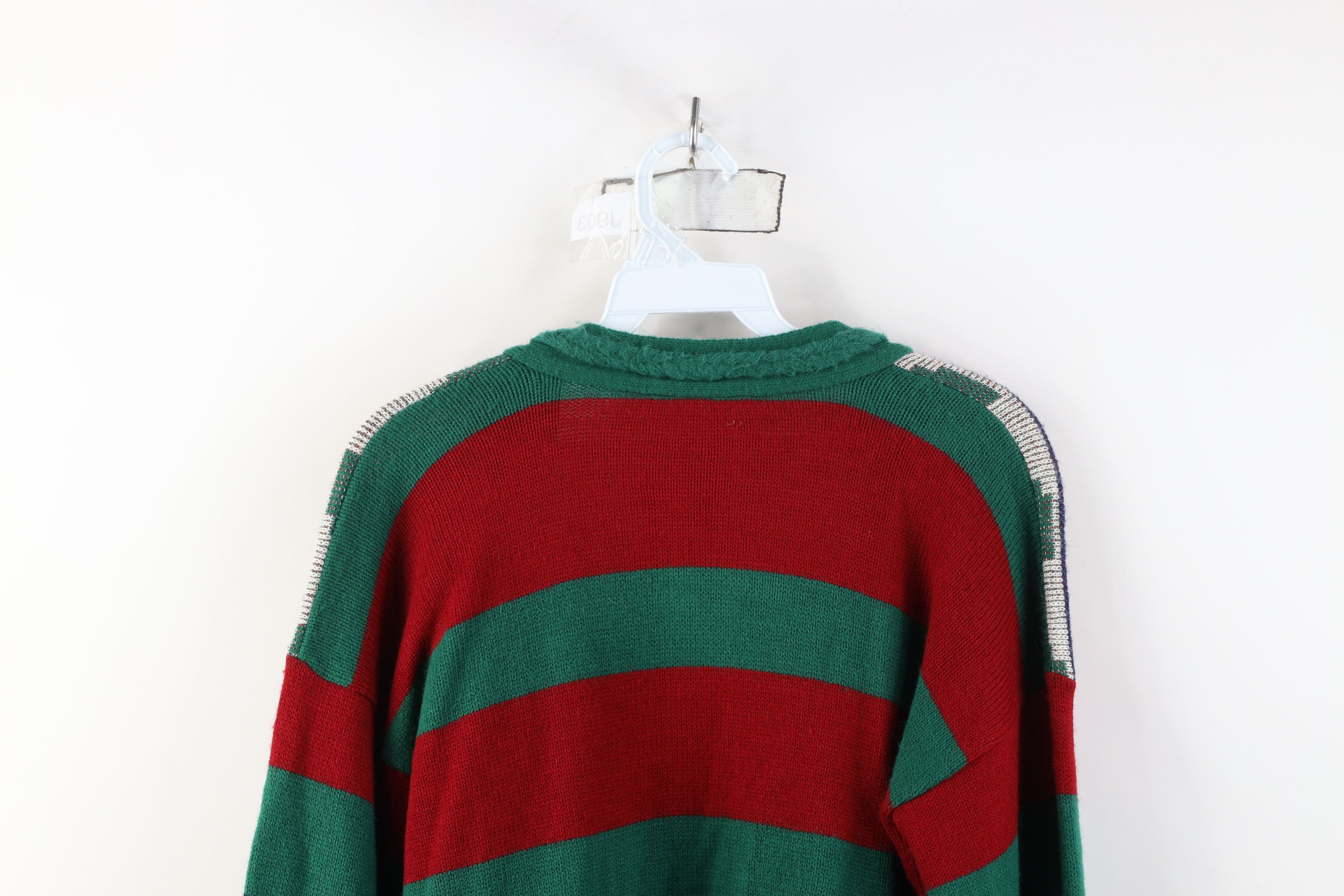 Vintage Vintage 70s Boho Chic Fair Isle Flared Sleeve Knit Sweater Size M / US 6-8 / IT 42-44 - 13 Thumbnail