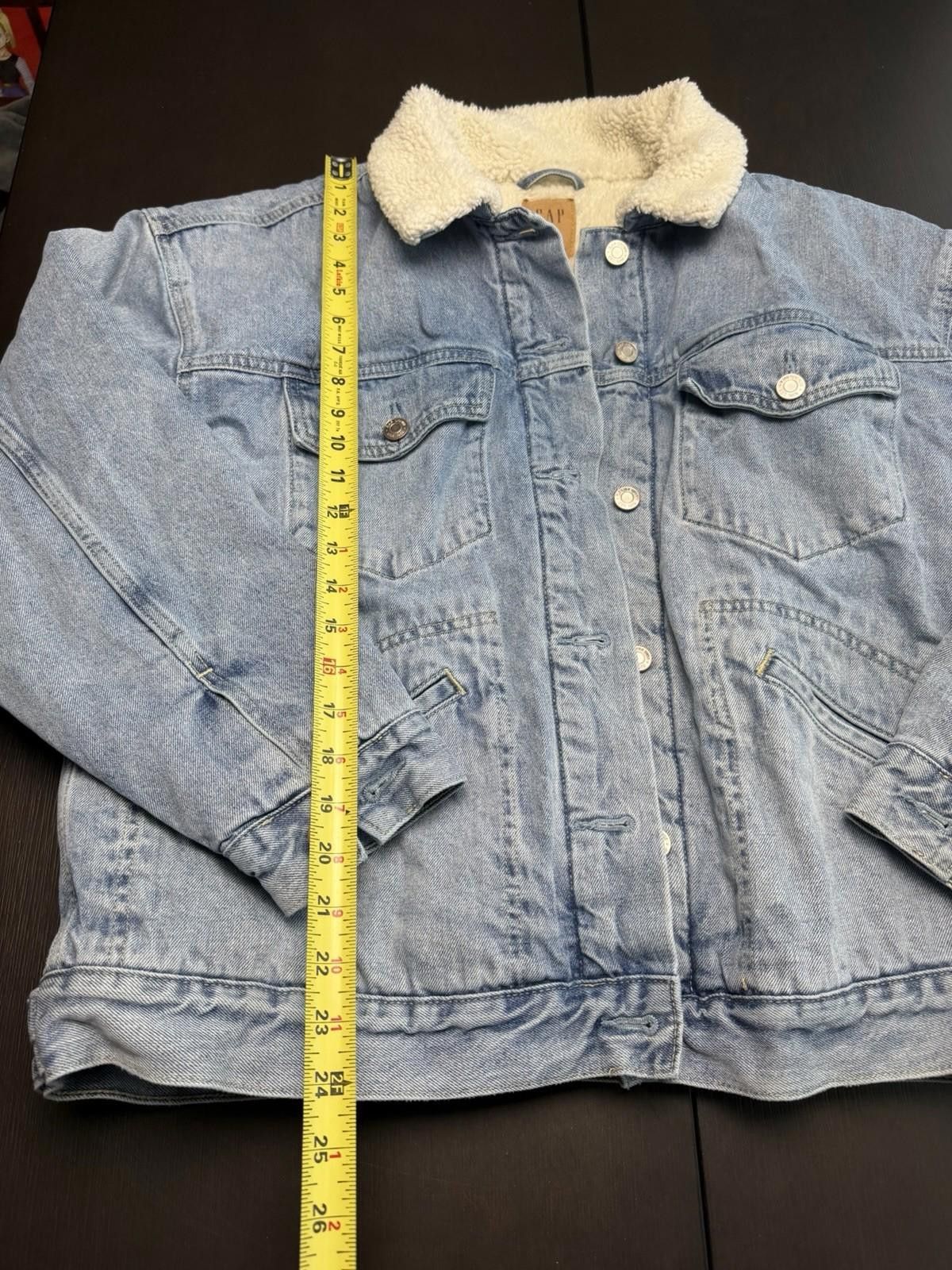 Gap Gap Light wash Denim Jacket Sherpa Fleece Lined Jacket L Size US L / EU 52-54 / 3 - 7 Thumbnail