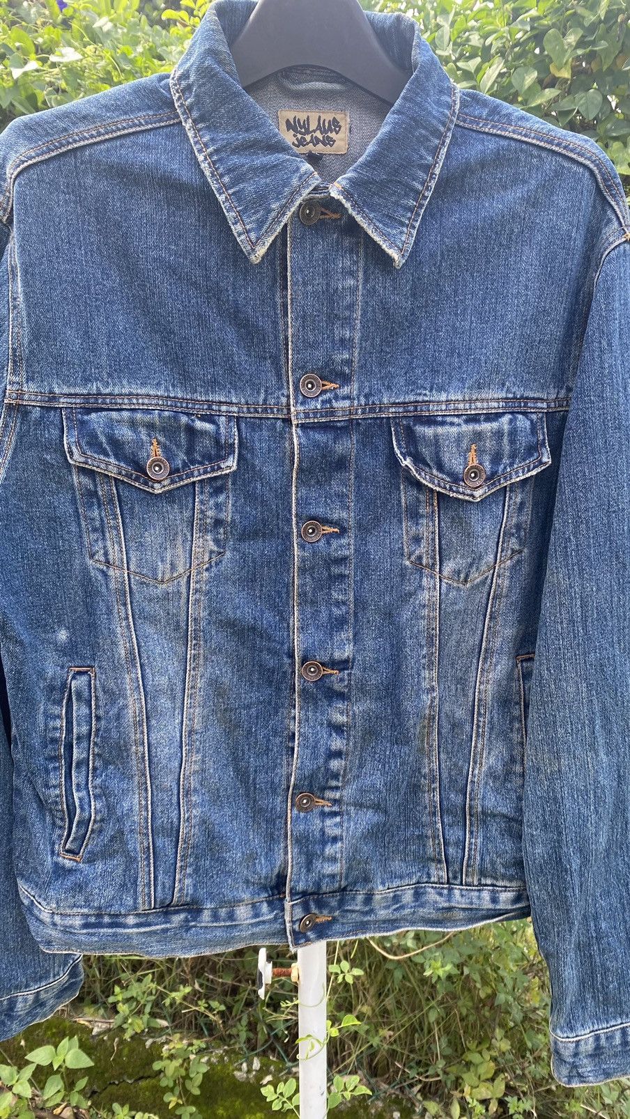 Japanese Brand × Vintage Vintage Nylaus Jeans Denim Jacket Size US XL / EU 56 / 4 - 2 Thumbnail