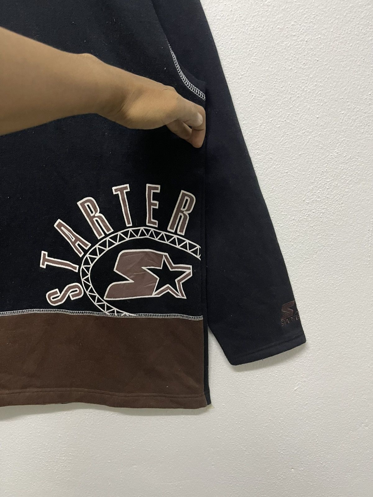 Starter × Vintage 90s STARTER BIG LOGO SWEATSHIRT Size US L / EU 52-54 / 3 - 3 Thumbnail