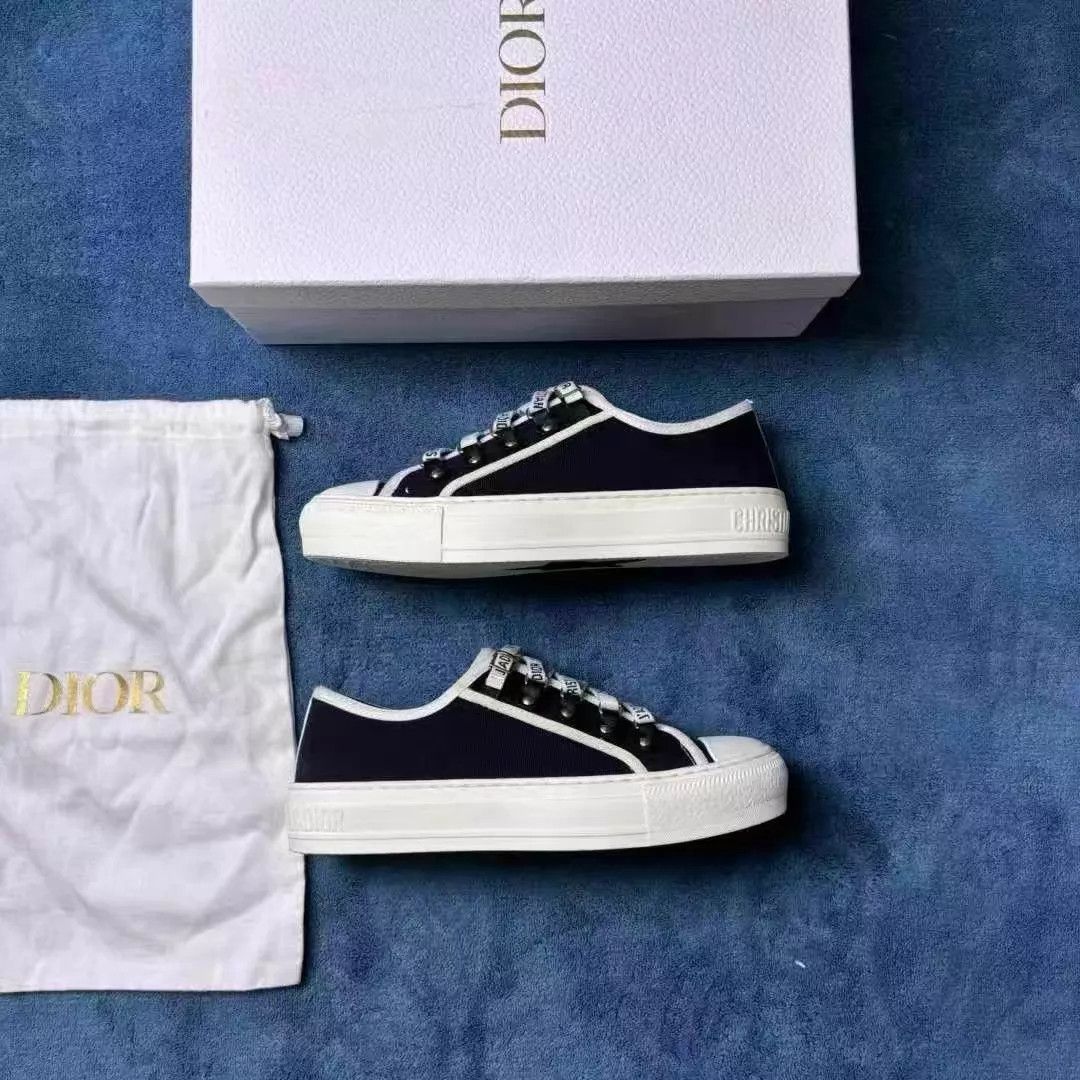 Dior Dior Houndstooth Black Low-Top Sneakers 36.5 Size US 6 / IT 36 - 2 Thumbnail