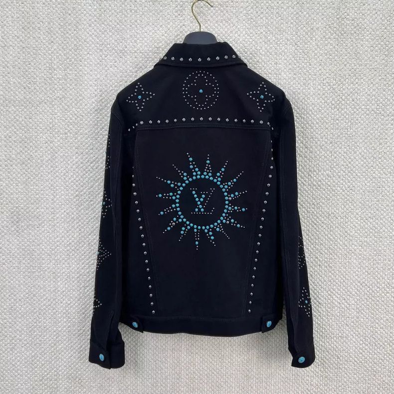 Louis Vuitton Louis Vuitton Turquoise studded denim jacket Size US S / EU 44-46 / 1 - 2 Thumbnail
