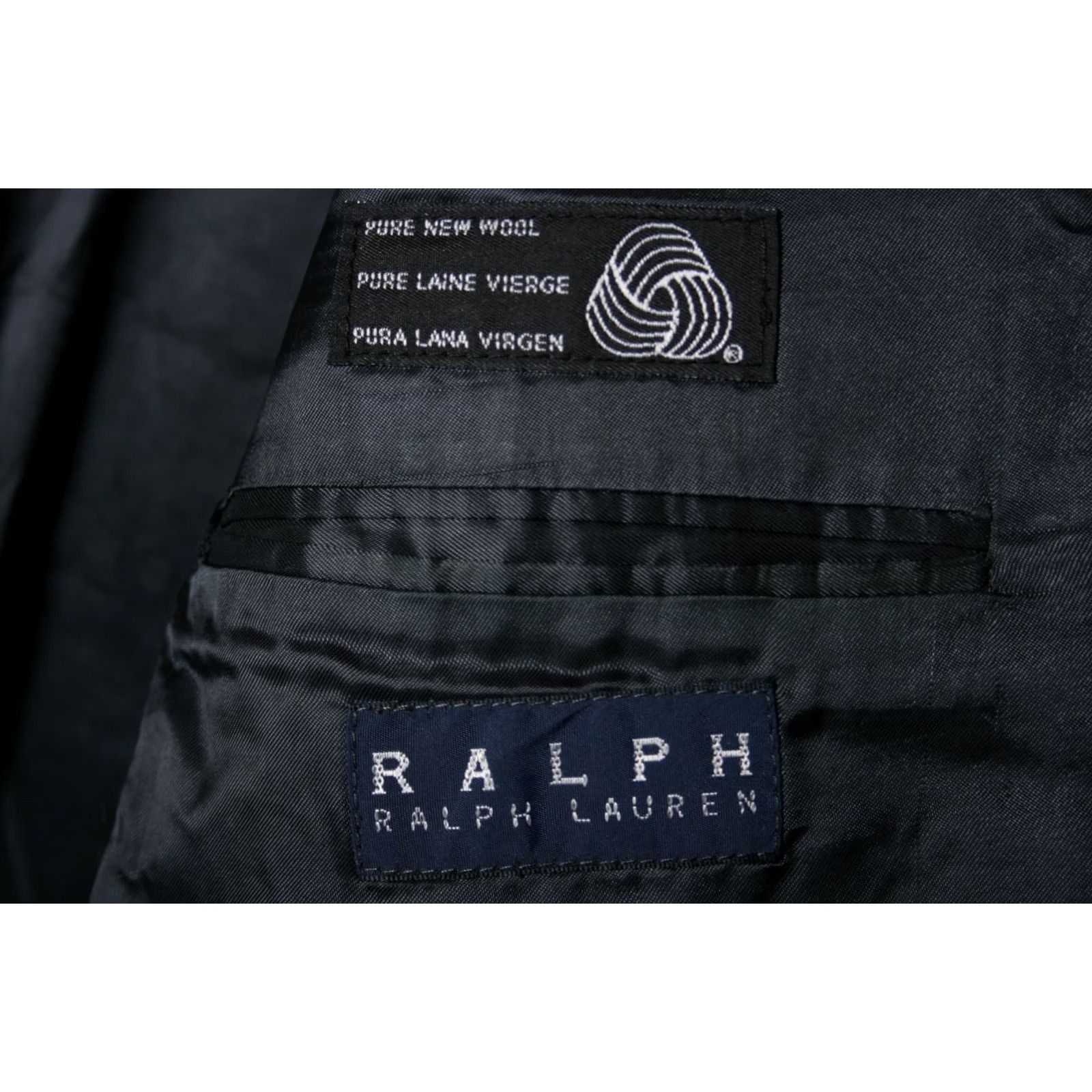 Ralph Lauren VINTAGE Ralph Lauren Navy Blue Pinstriped Blazer Sport Coat Sz. 44R Blazer Men Wool Two Button Single-Breasted Jacket Shirt/Hoodie Size 44R - 7 Thumbnail