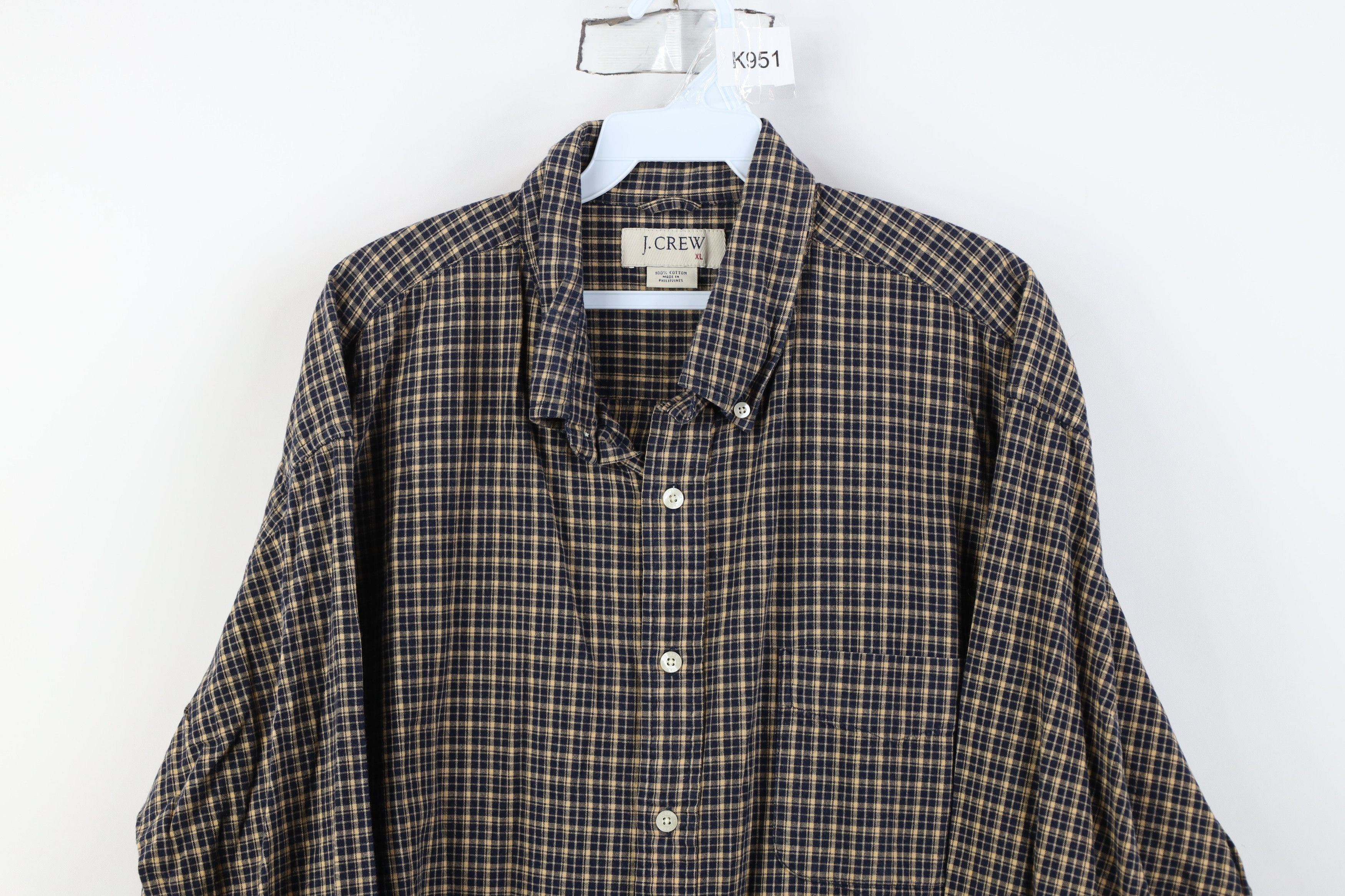 J.Crew Vintage 90s Y2K J Crew Collared Button Down Shirt Plaid Size US XL / EU 56 / 4 - 2 Thumbnail