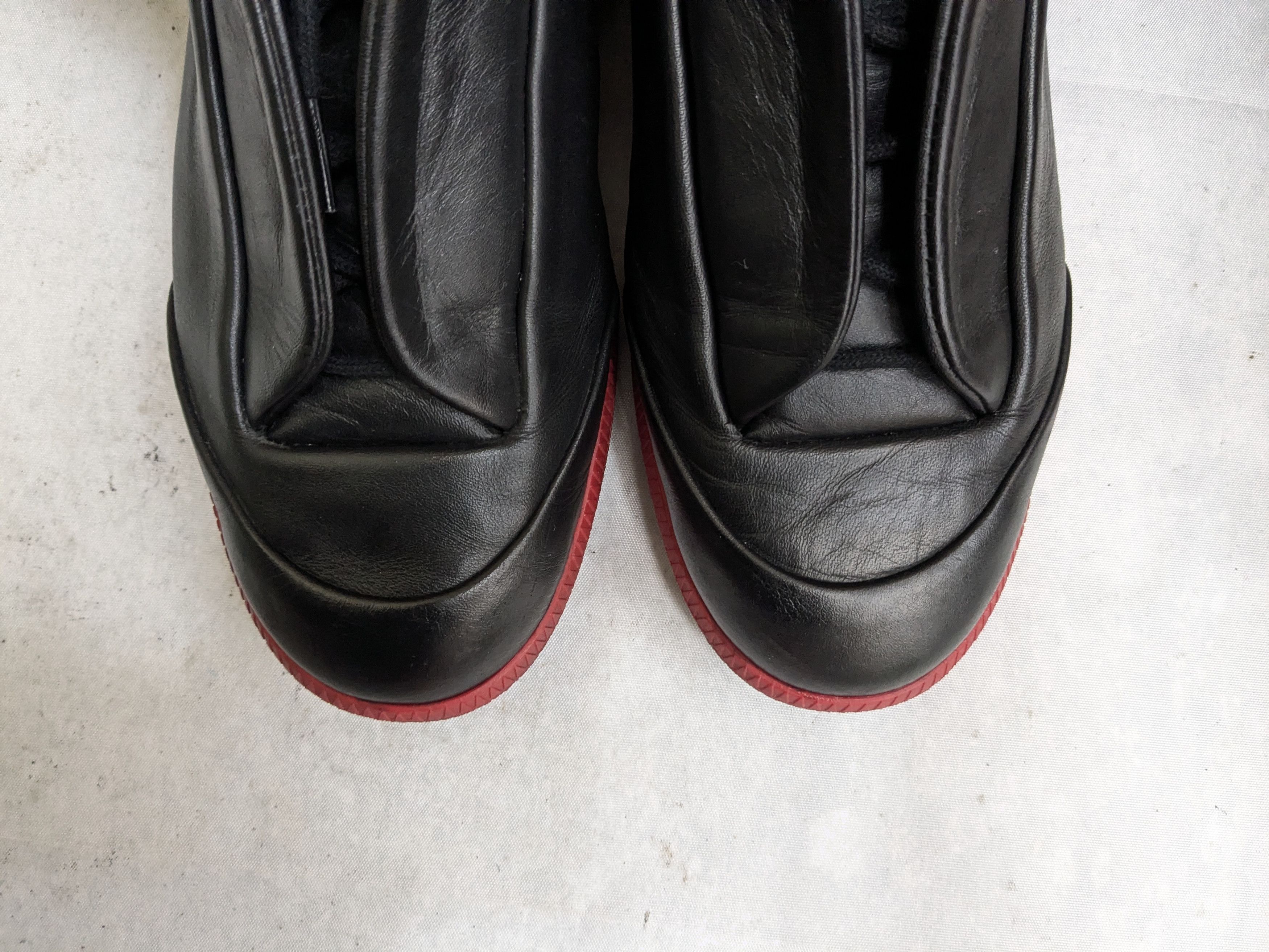 Maison Margiela Maison Margiela Future Black Red 11 44 Leather High Tops Size US 11 / EU 44 - 2 Thumbnail