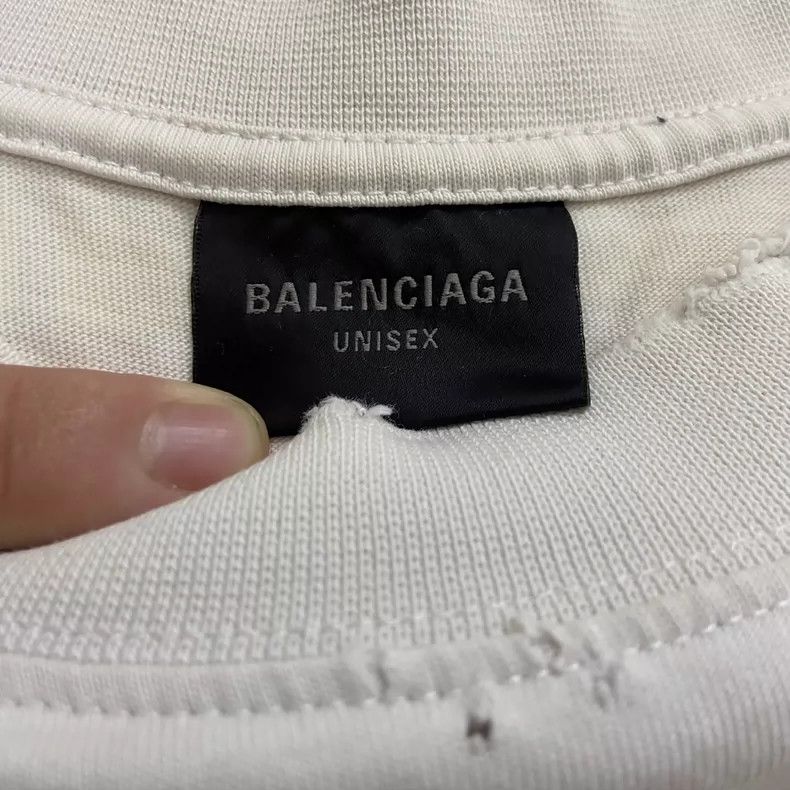 Balenciaga Balenciaga White duct tape short sleeve T-shirt with textu Size US L / EU 52-54 / 3 - 4 Thumbnail