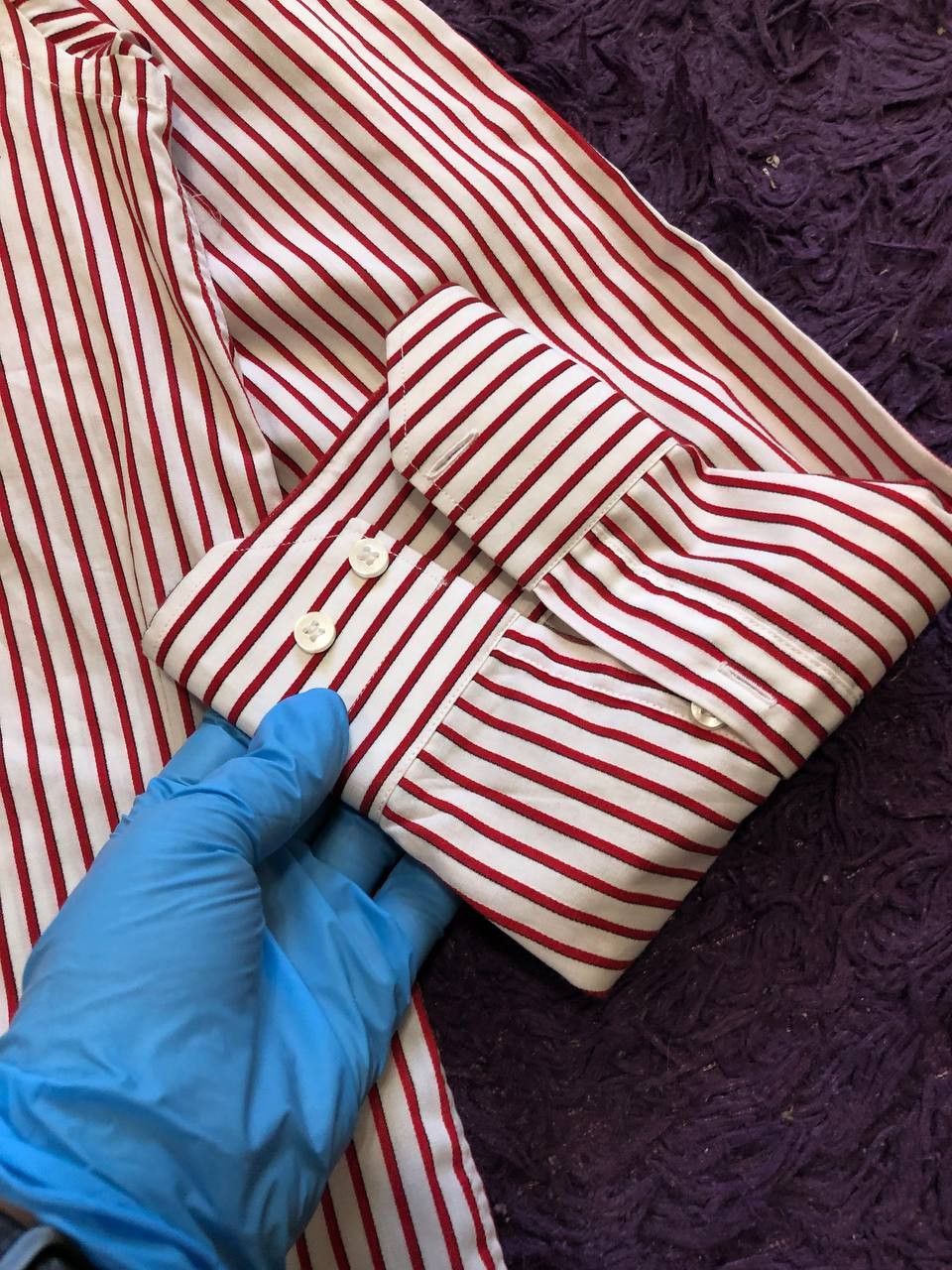 Valentino Valentino STRIPED Button Up Shirt Long Sleeve Size US XL / EU 56 / 4 - 8 Thumbnail