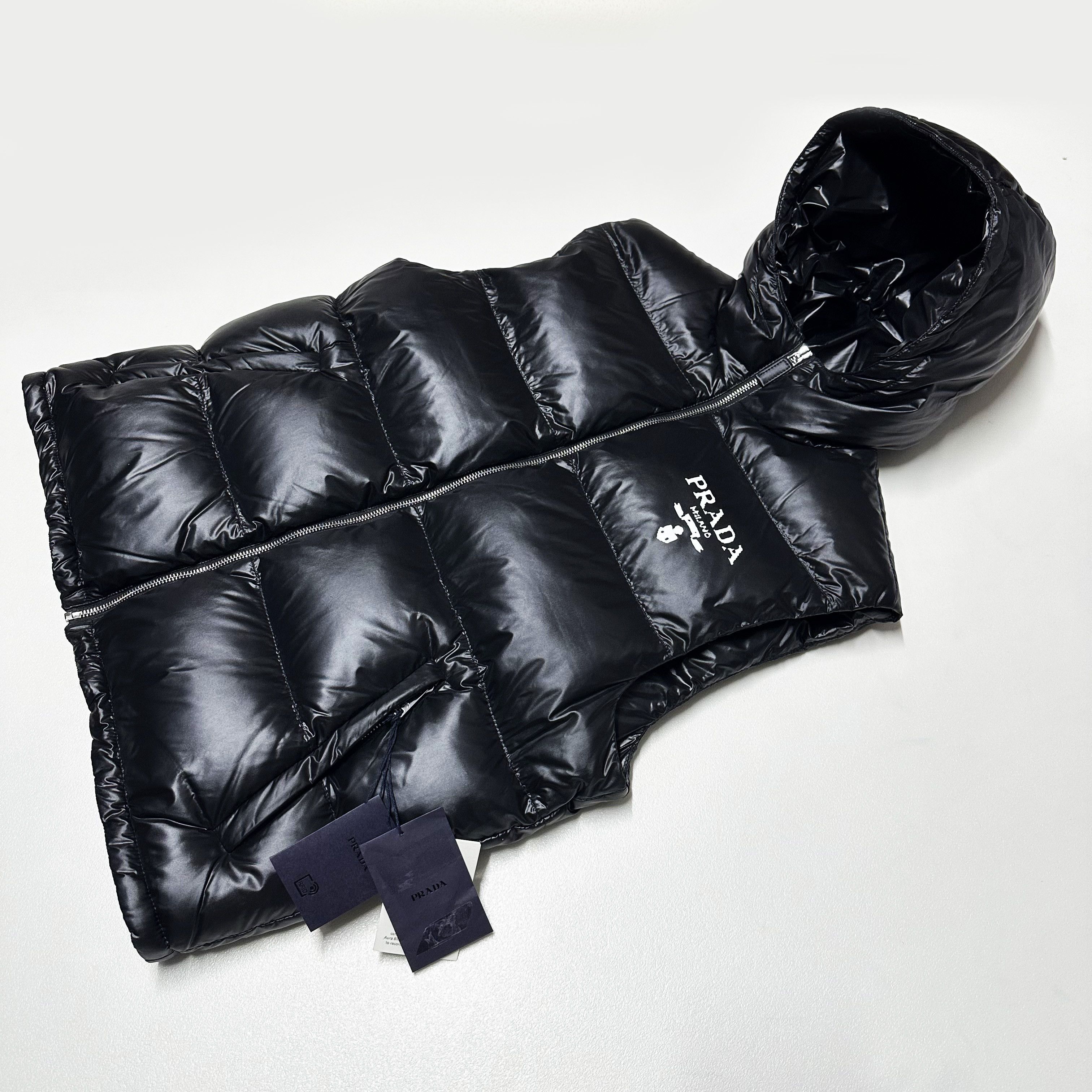 Prada Prada mens size S M black re-nylon Jacket gilet Vest Size US S / EU 44-46 / 1 - 3 Thumbnail