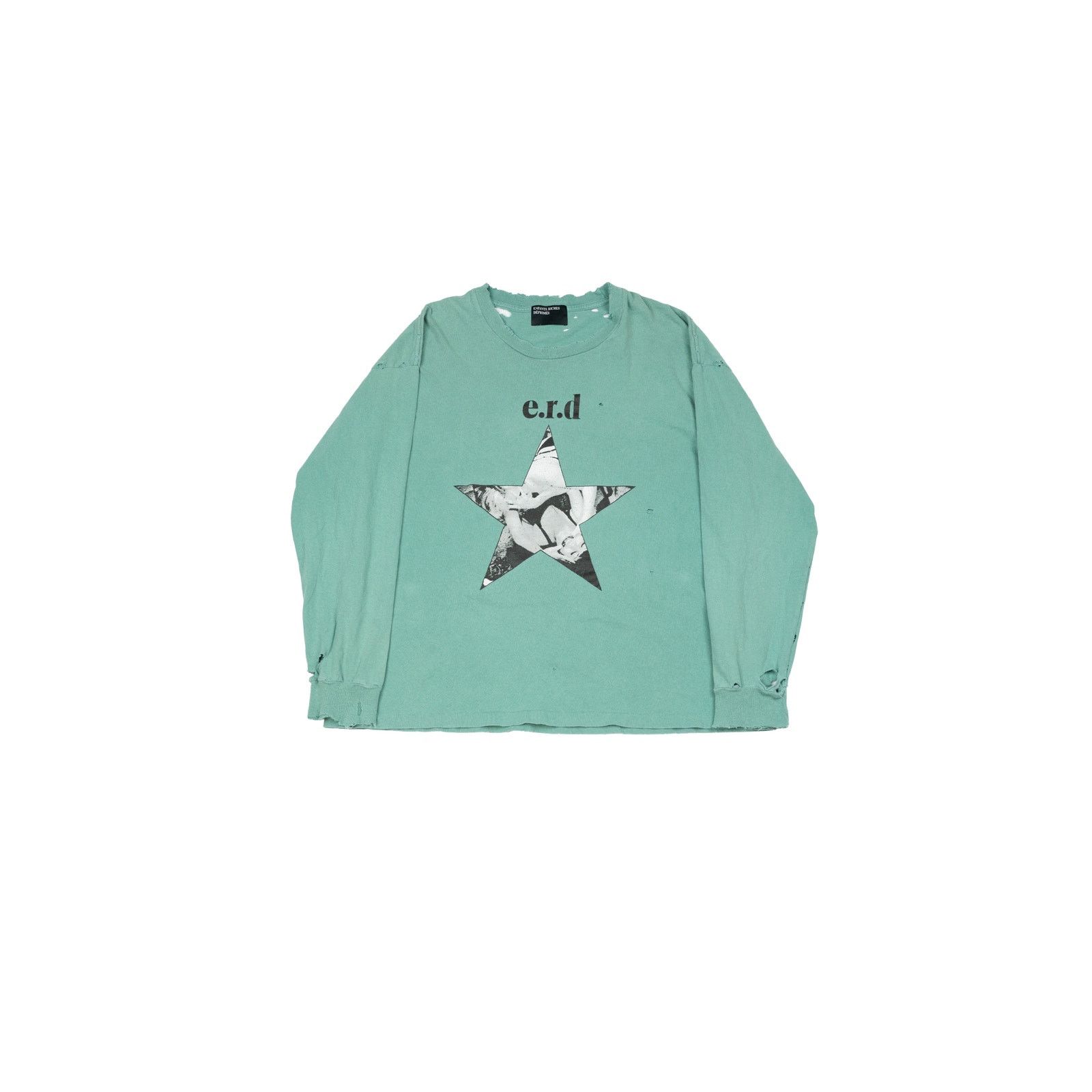 Enfants Riches Deprimes Pleasures Denied' Teal Distressed Long Sleeve Size US M / EU 48-50 / 2 - 1 Thumbnail