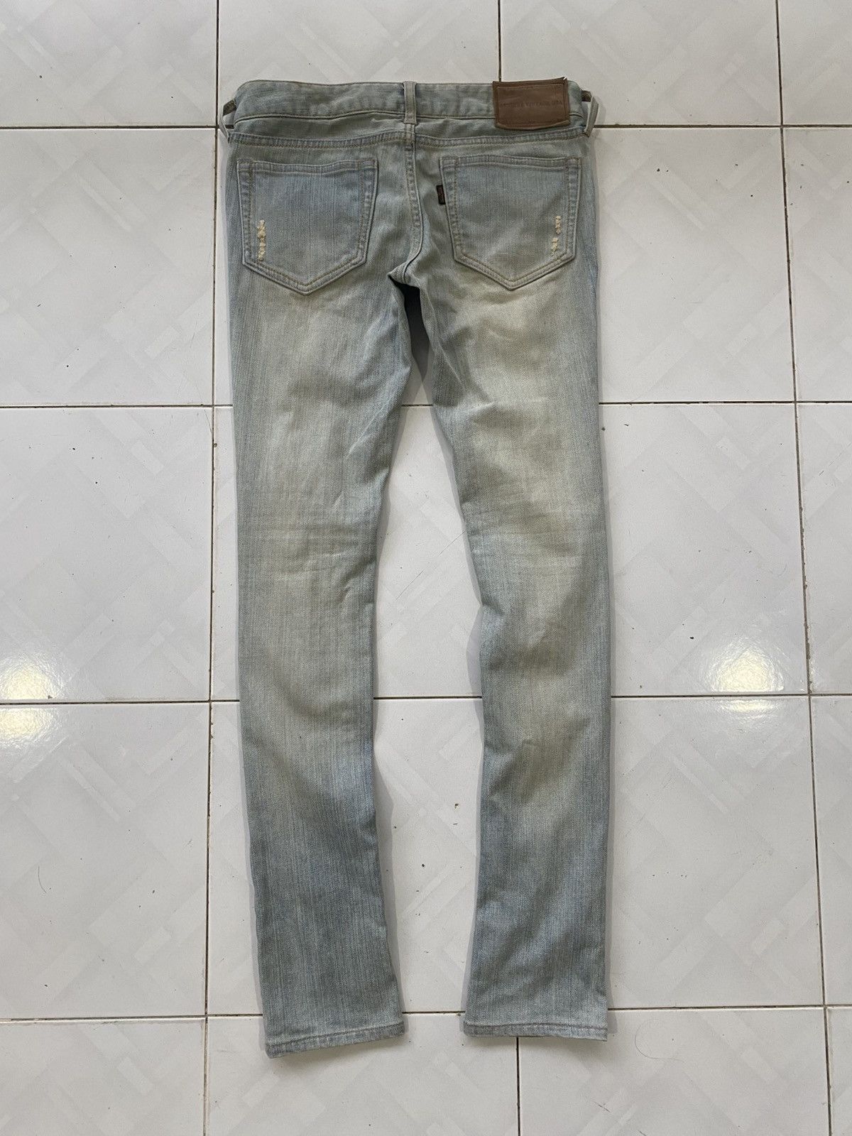 Designer × Japanese Brand × KMRii Vintage Goa Blue Washed Distressed Jeans Size 28" / US 6 / IT 42 - 3 Thumbnail