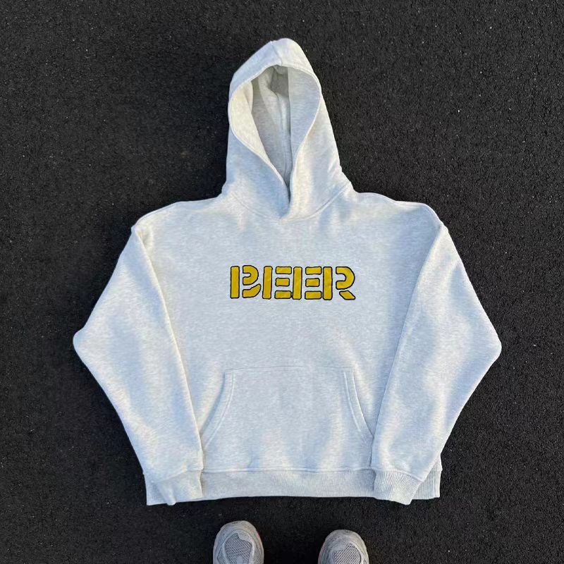 Japanese Brand Hip Hop Yellow Circle Letter Print Hooded Sweatshirt Size US L / EU 52-54 / 3 - 4 Thumbnail